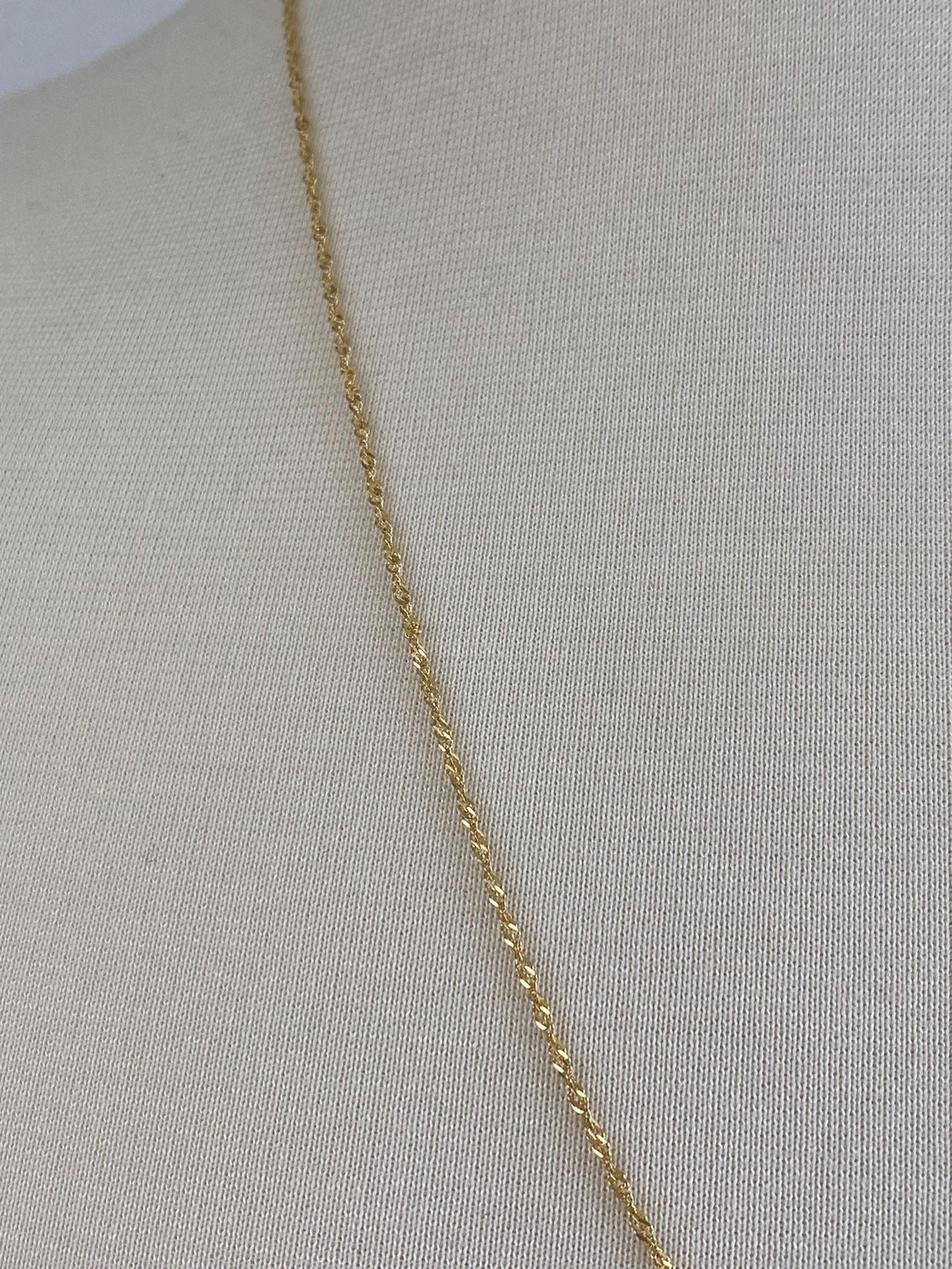 Vintage Solid 14k Yellow Gold Twist Chain Necklace - 24 inches
