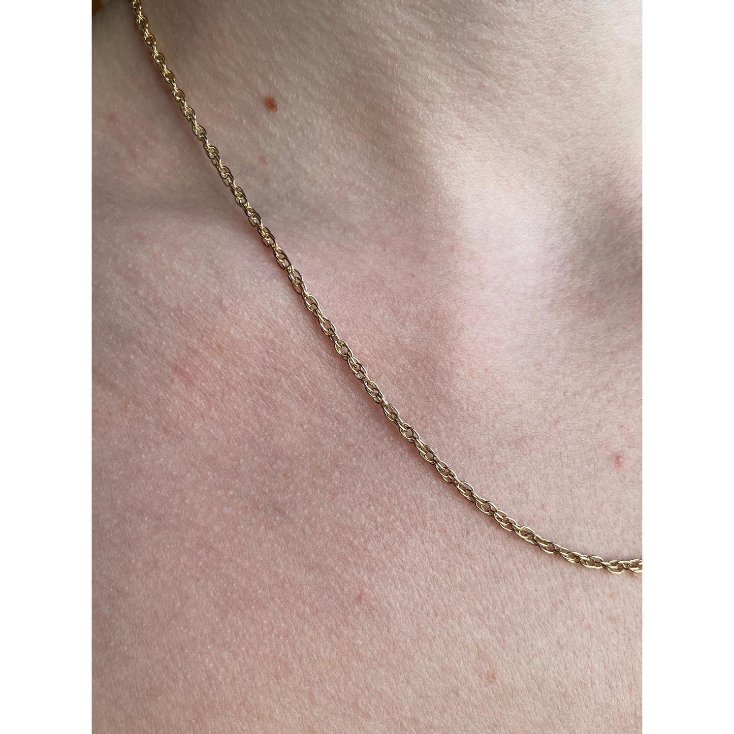 Vintage Solid 14k Yellow Gold Chain Necklace - 18.25 inches