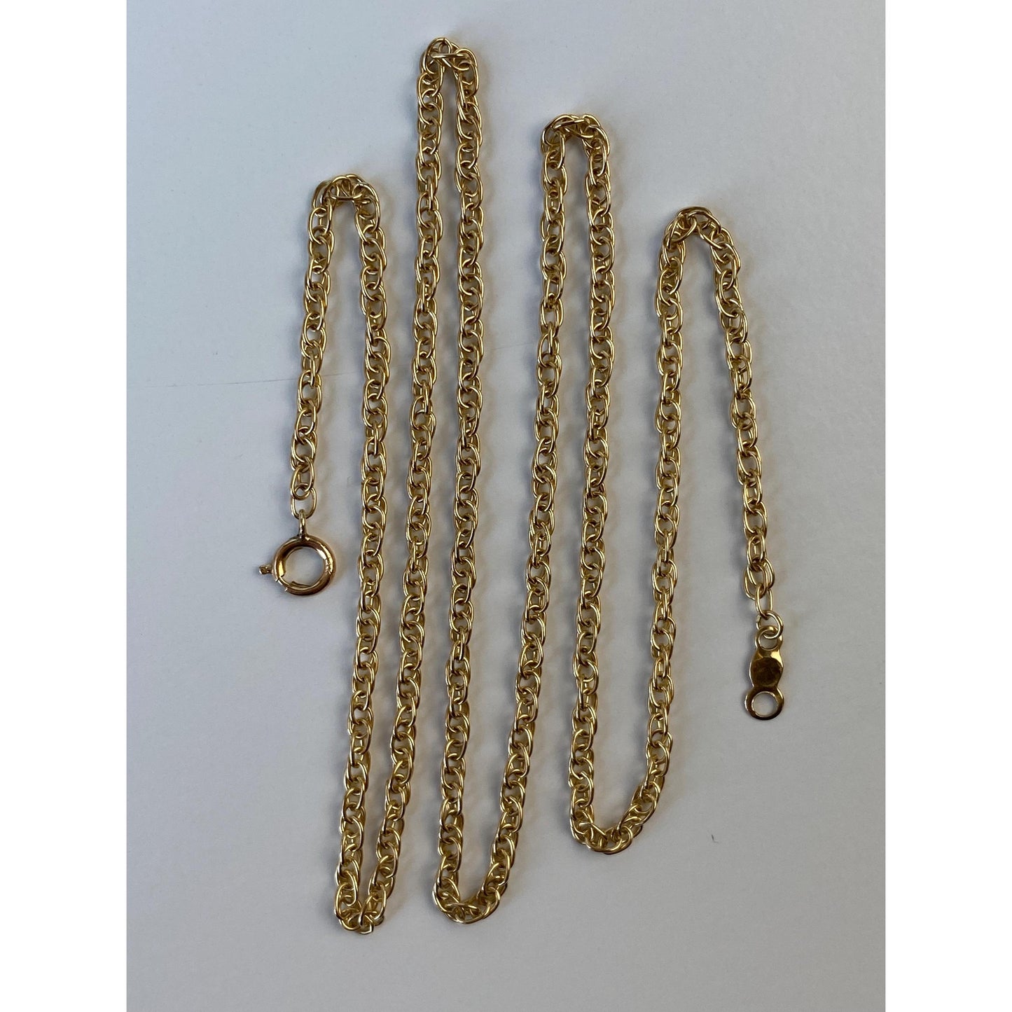 Vintage Solid 14k Yellow Gold Chain Necklace - 18.25 inches