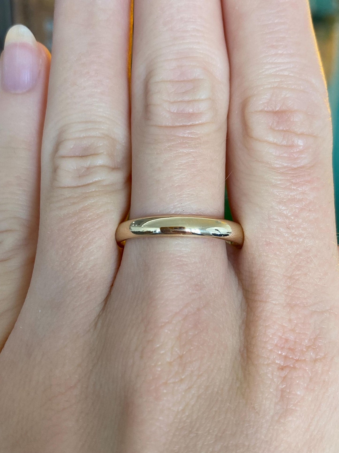 Vintage Solid 14k Yellow Gold Ring Band - Size 10.75