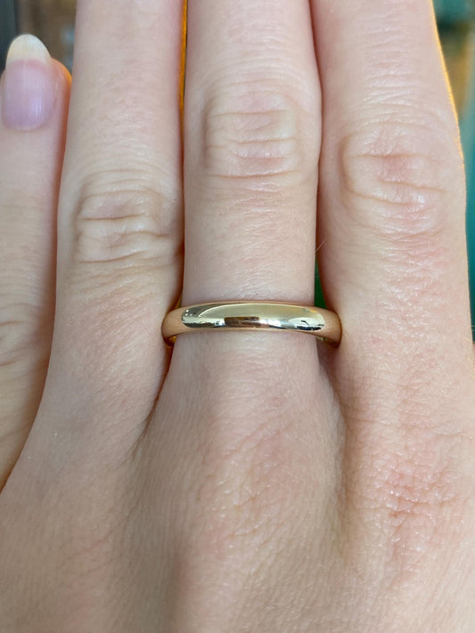 Vintage Solid 14k Yellow Gold Ring Band - Size 10.75
