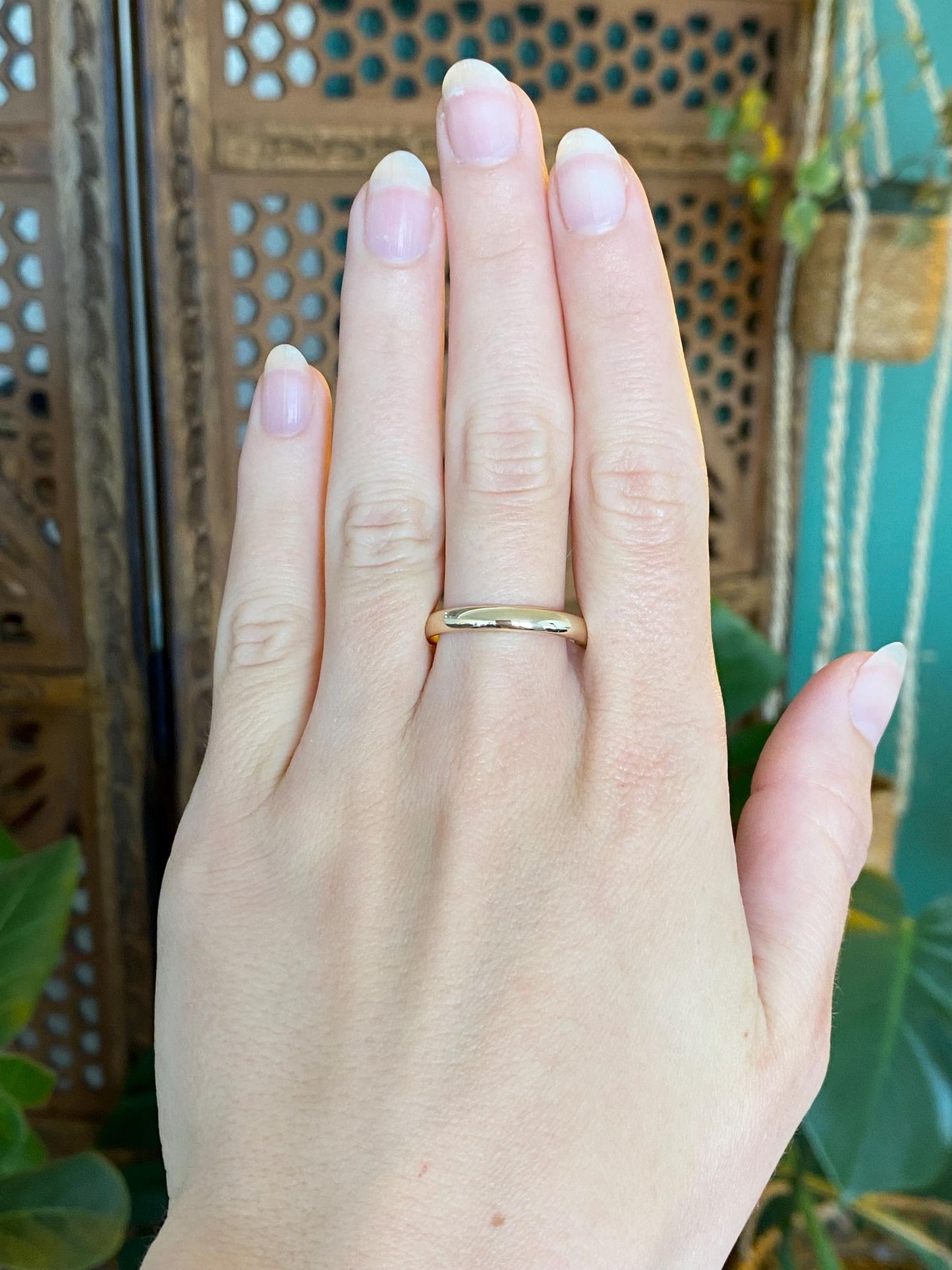 Vintage Solid 14k Yellow Gold Ring Band - Size 10.75