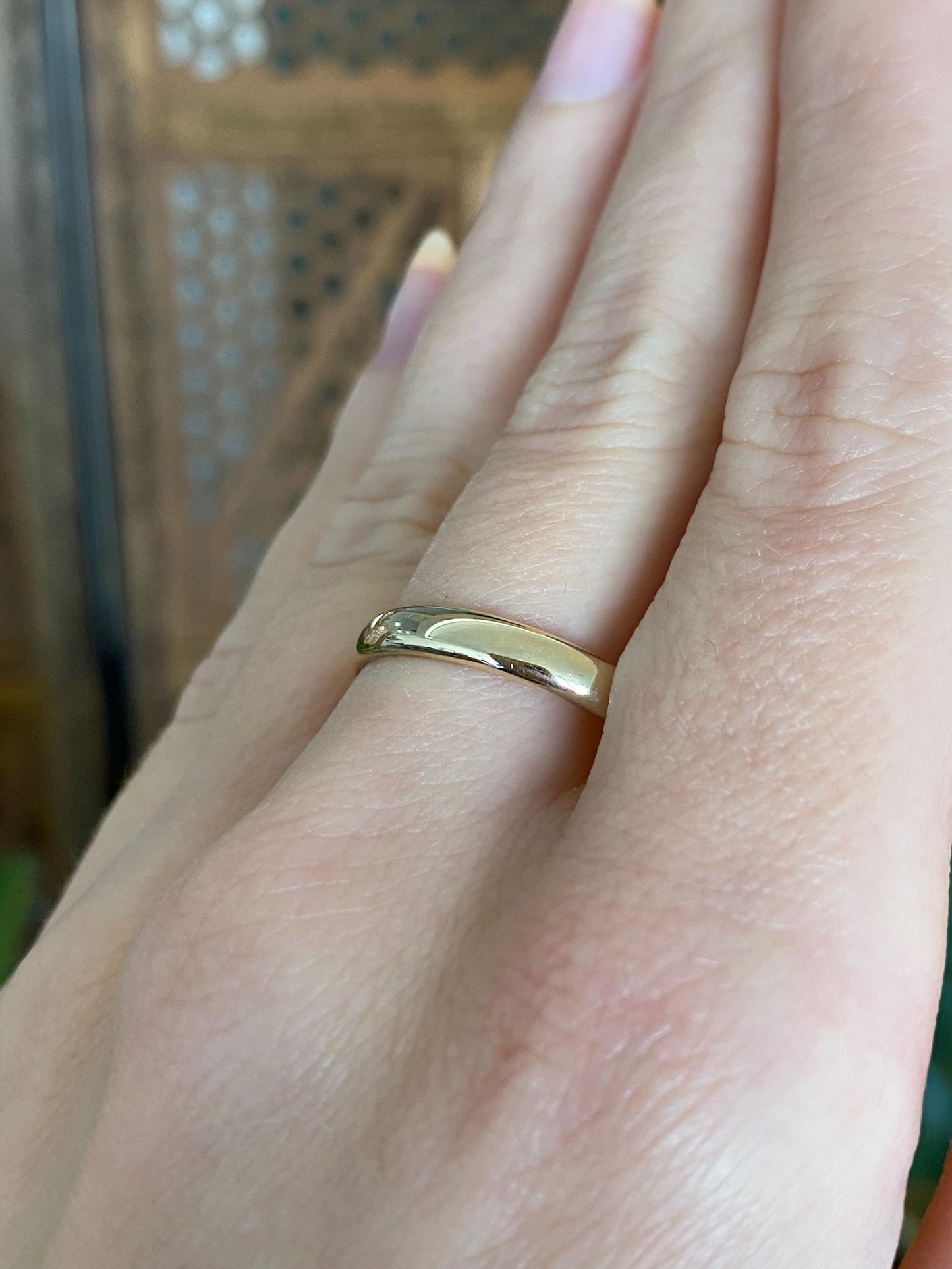 Vintage Solid 14k Yellow Gold Ring Band - Size 10.75