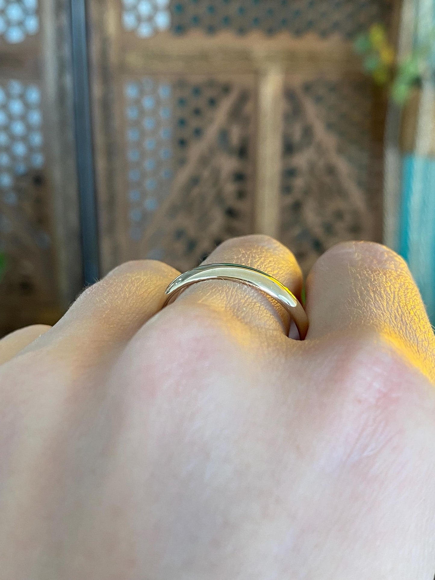 Vintage Solid 14k Yellow Gold Ring Band - Size 10.75