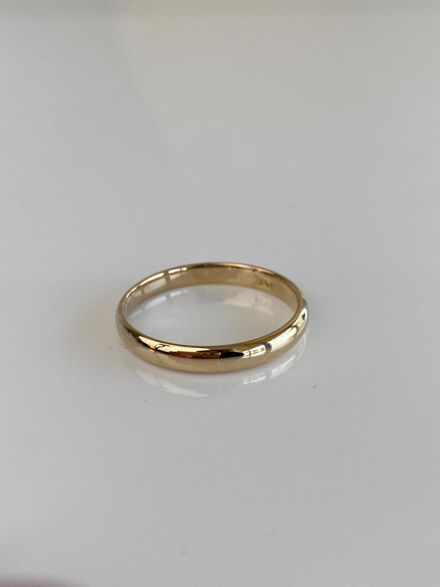 Vintage Solid 14k Yellow Gold Ring Band - Size 10.75