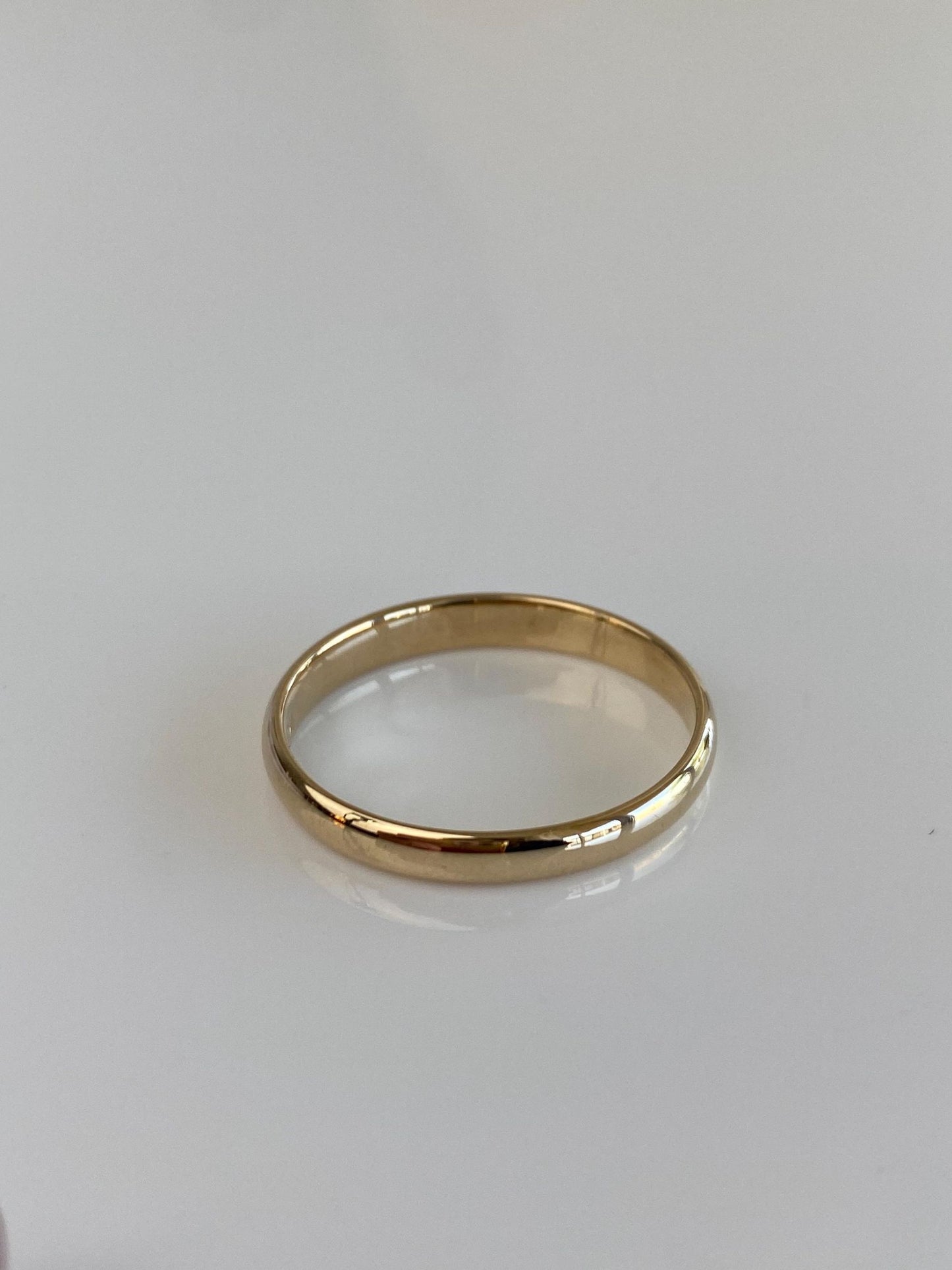 Vintage Solid 14k Yellow Gold Ring Band - Size 10.75