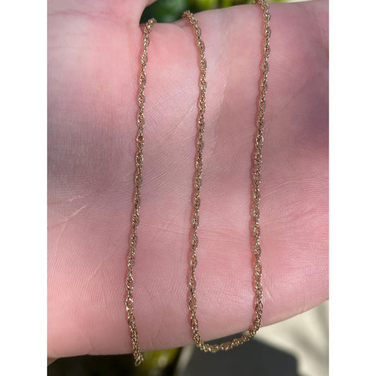 Vintage Solid 14k Yellow Gold Chain Necklace - 18.25 inches