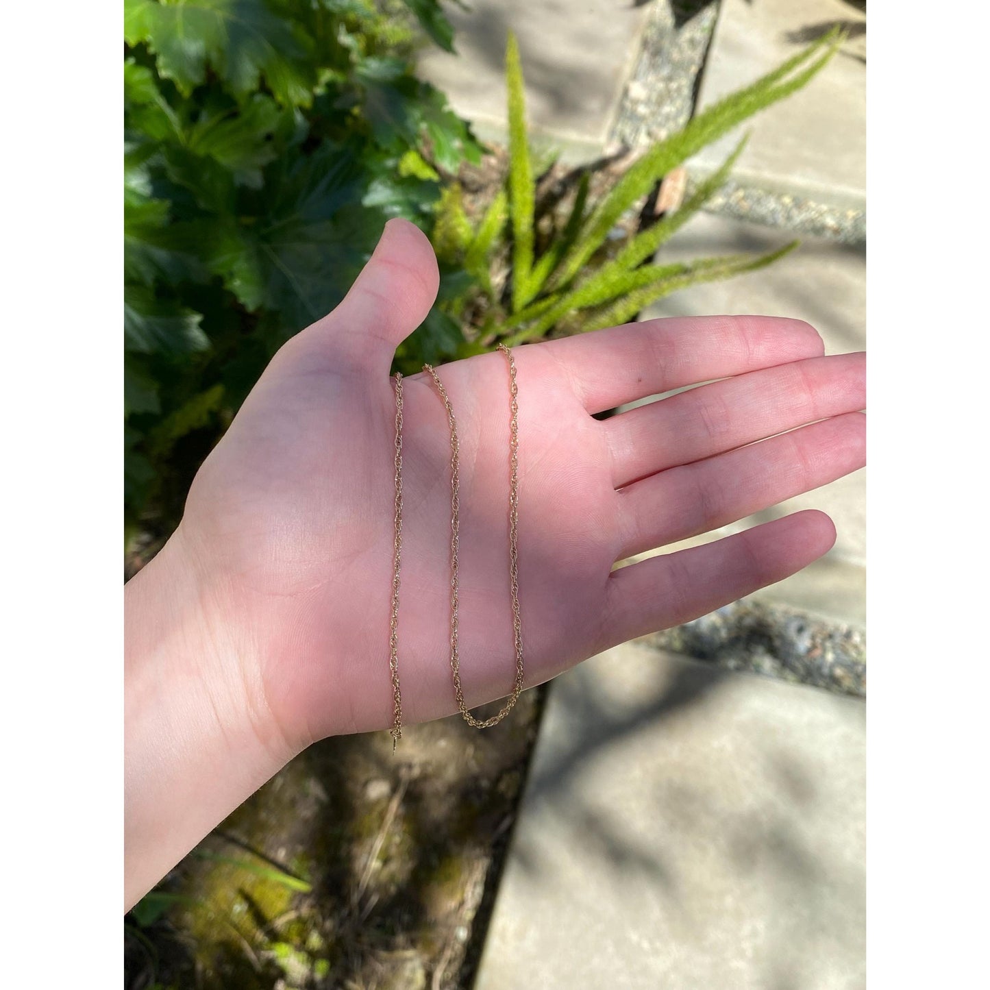 Vintage Solid 14k Yellow Gold Chain Necklace - 18.25 inches