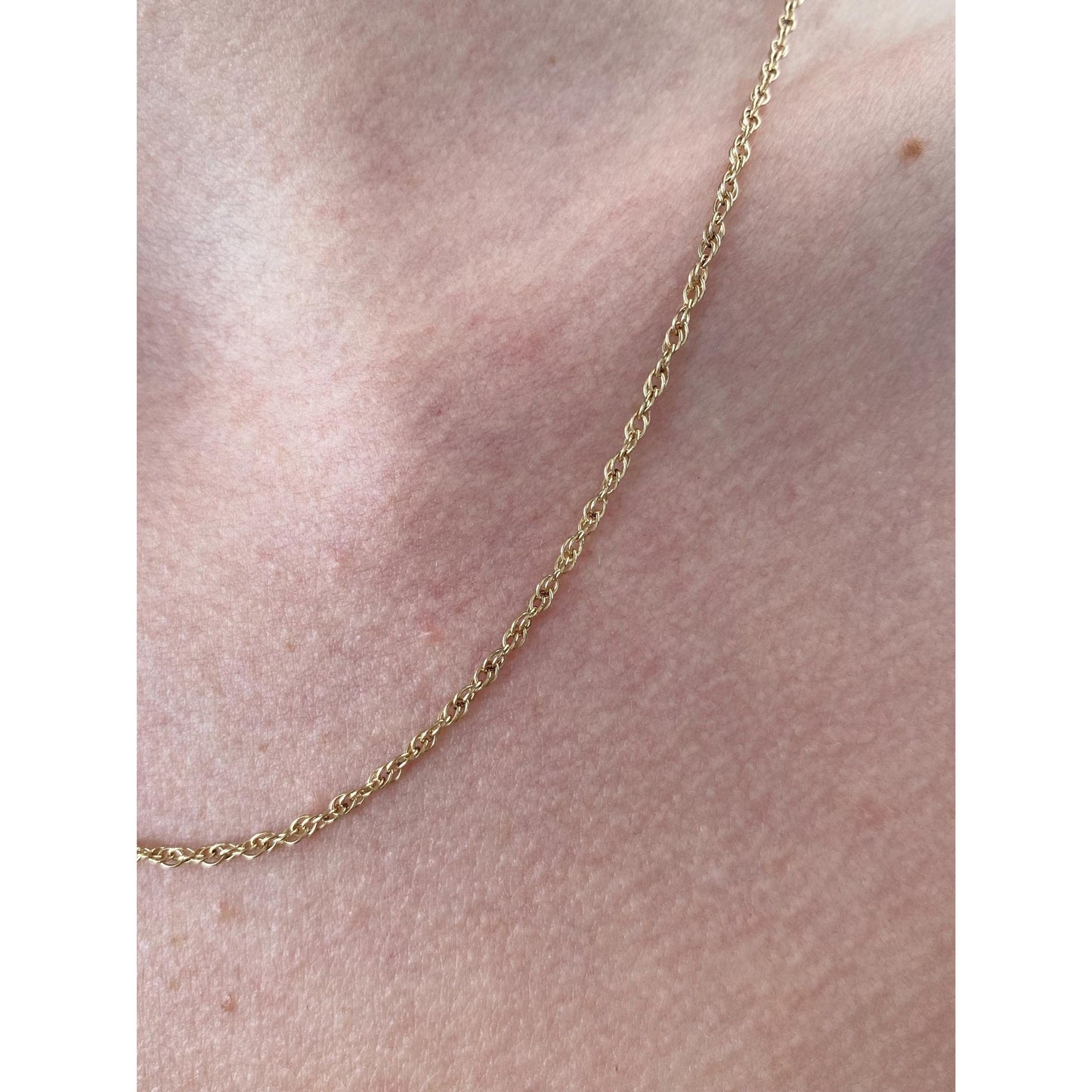 Vintage Solid 14k Yellow Gold Chain Necklace - 18.25 inches