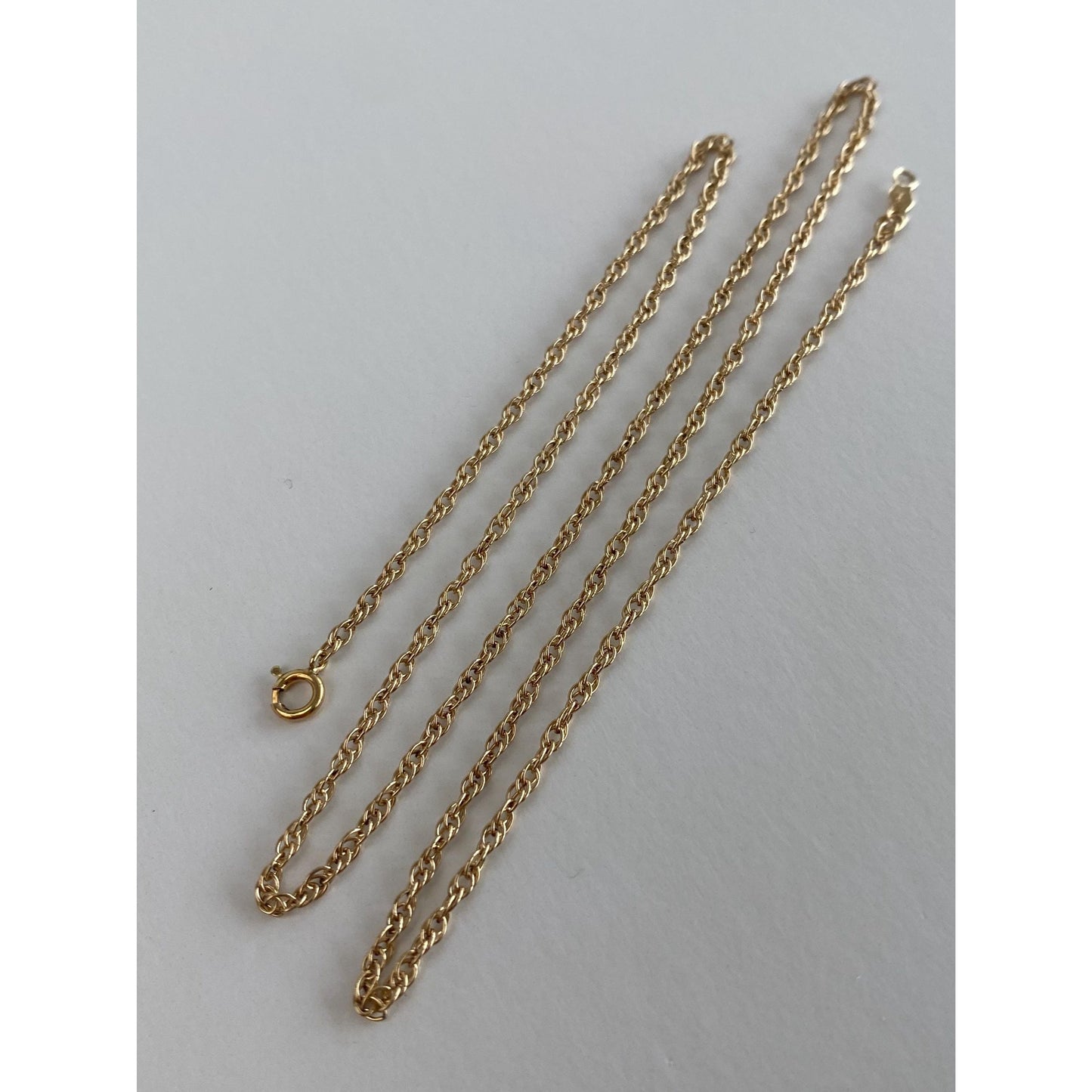 Vintage Solid 14k Yellow Gold Chain Necklace - 18.25 inches