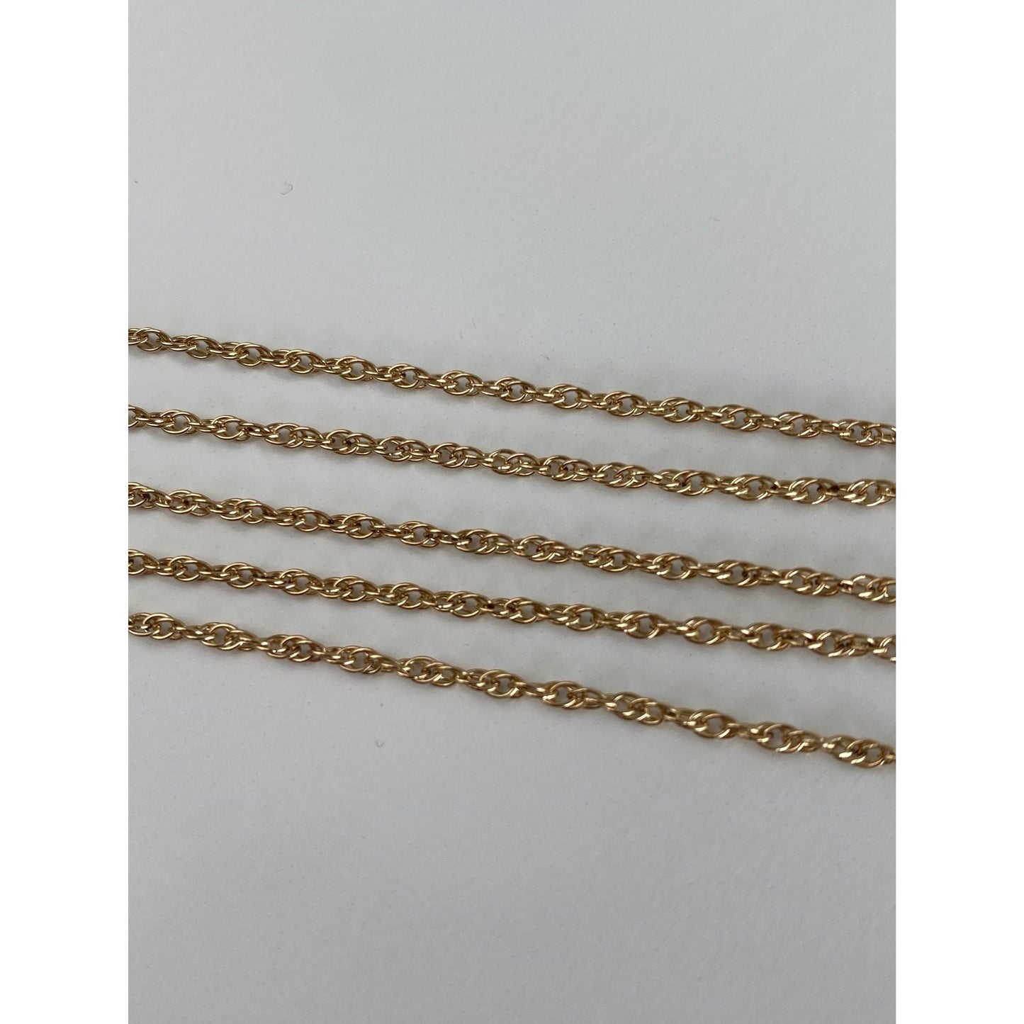 Vintage Solid 14k Yellow Gold Chain Necklace - 18.25 inches