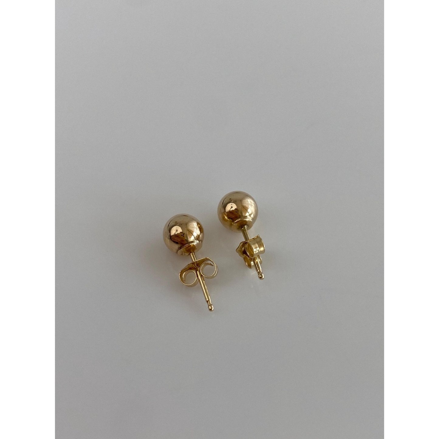 Vintage 14k Yellow Gold Ball Stud Earrings