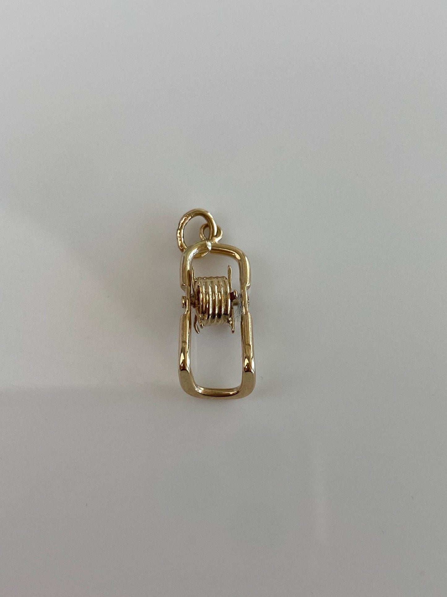 Vintage Solid 9k Yellow Gold Articulated Hose Charm