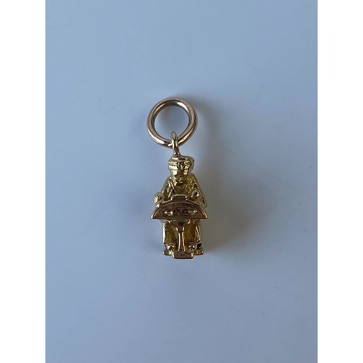 Vintage Solid 18k Yellow Gold Scriber Charm