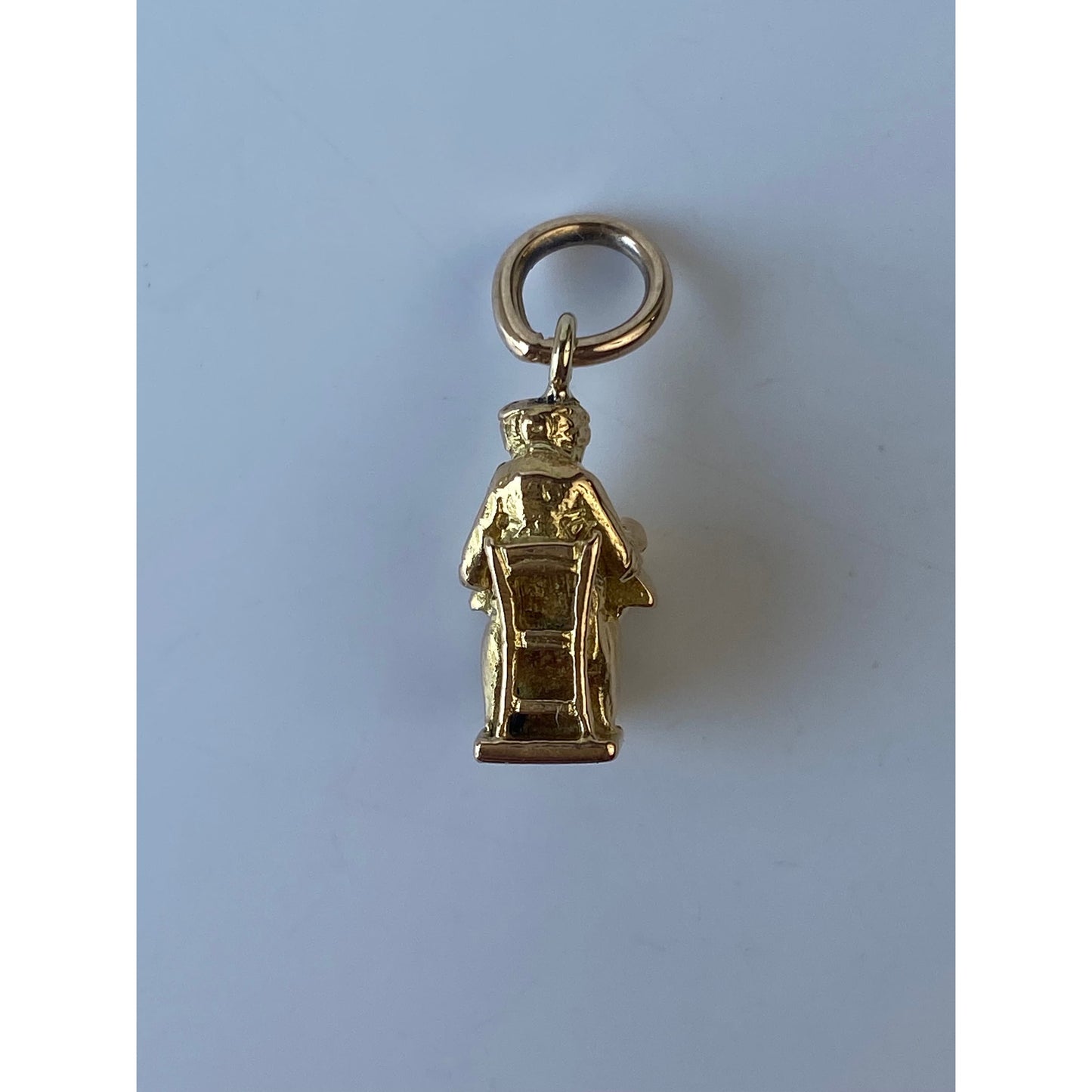 Vintage Solid 18k Yellow Gold Scriber Charm