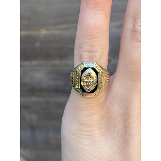 Vintage Solid 10k Yellow Gold 1933 Class Ring - Size 4.25