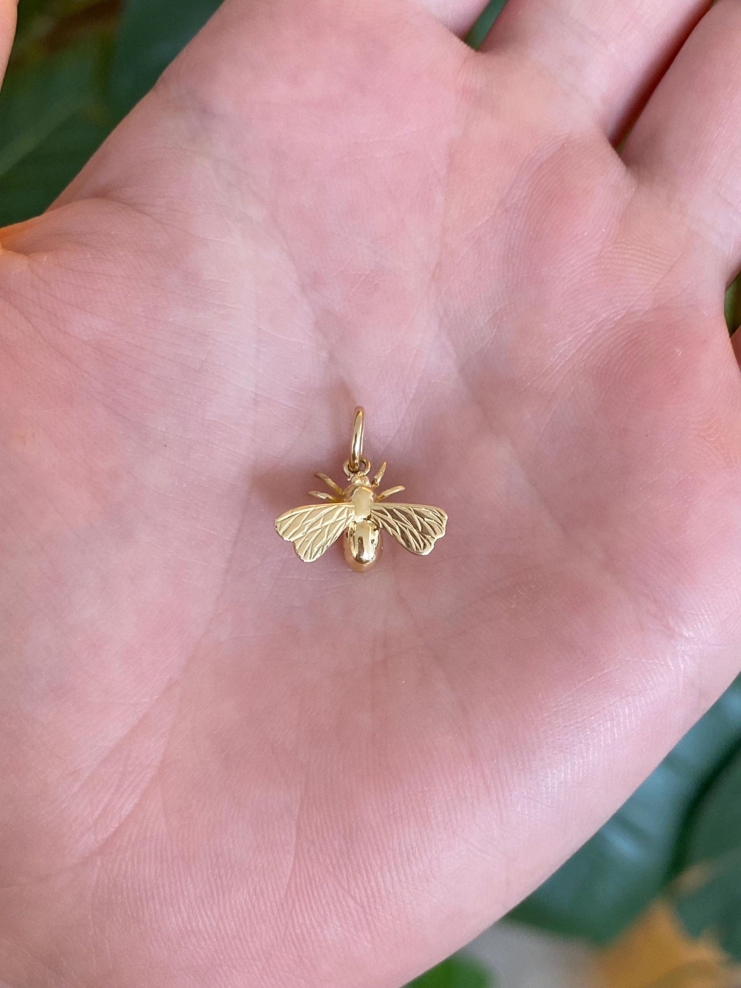 Vintage Solid 14k Yellow Gold Fly Charm