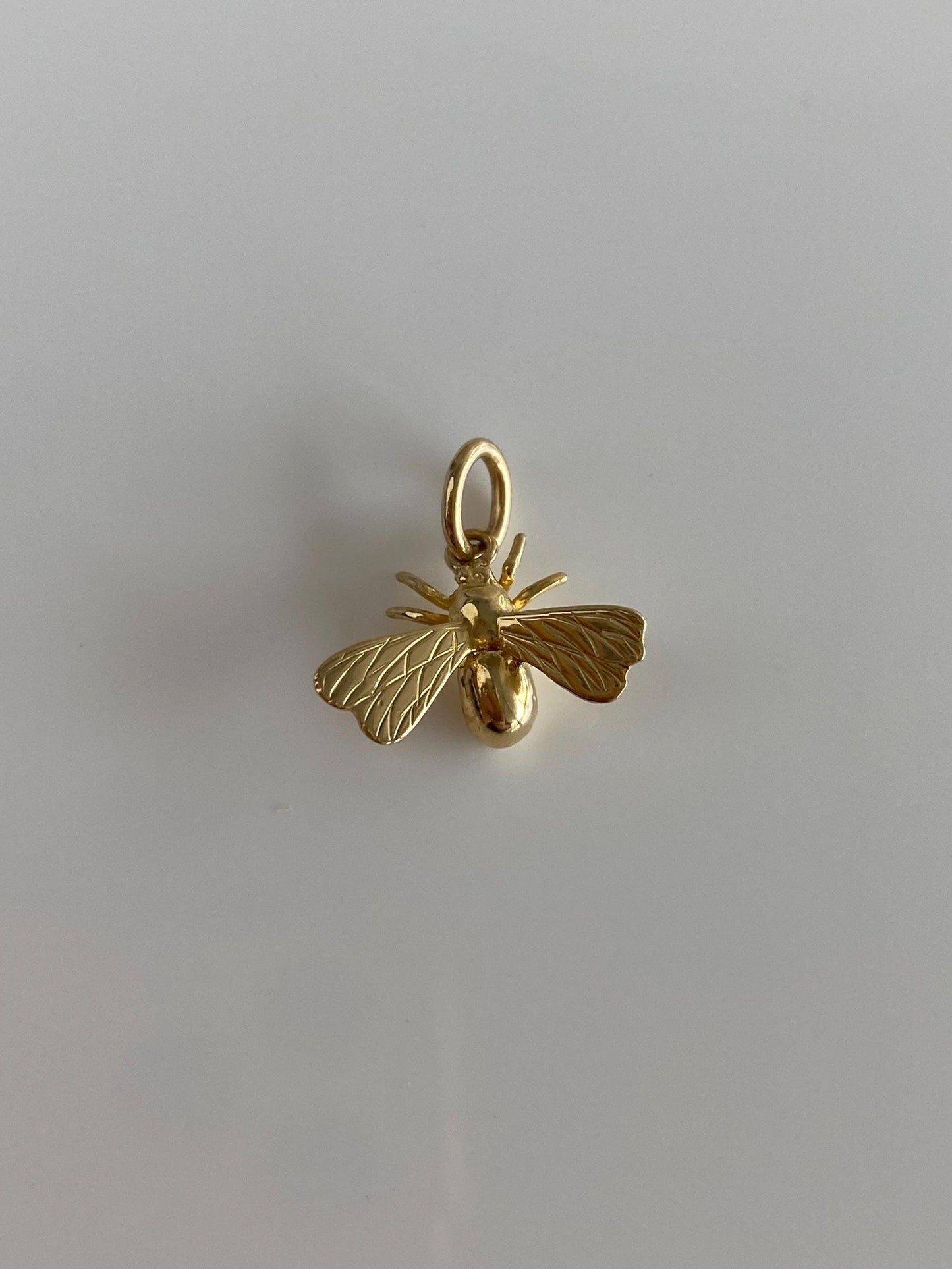 Vintage Solid 14k Yellow Gold Fly Charm