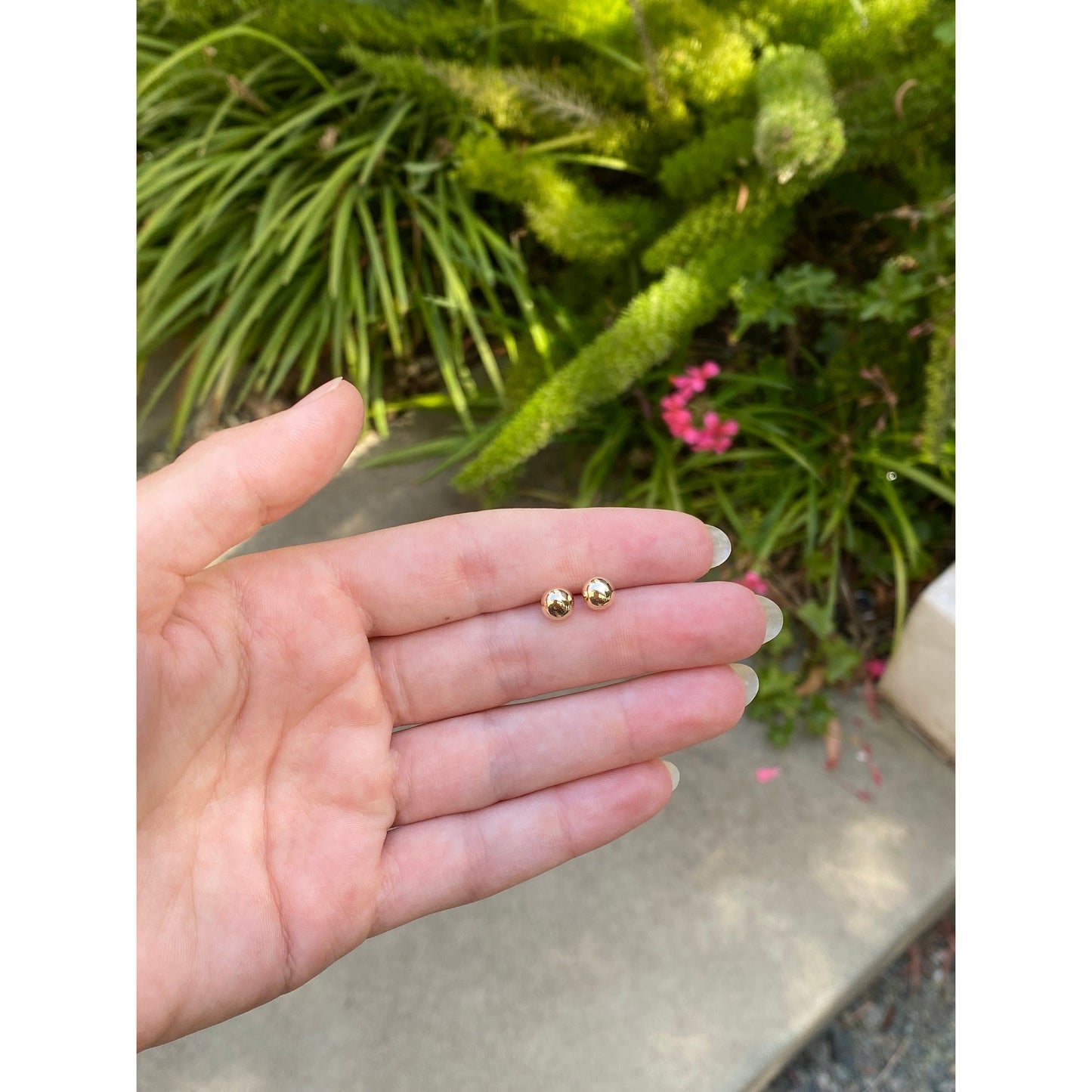 Vintage 14k Yellow Gold Ball Stud Earrings