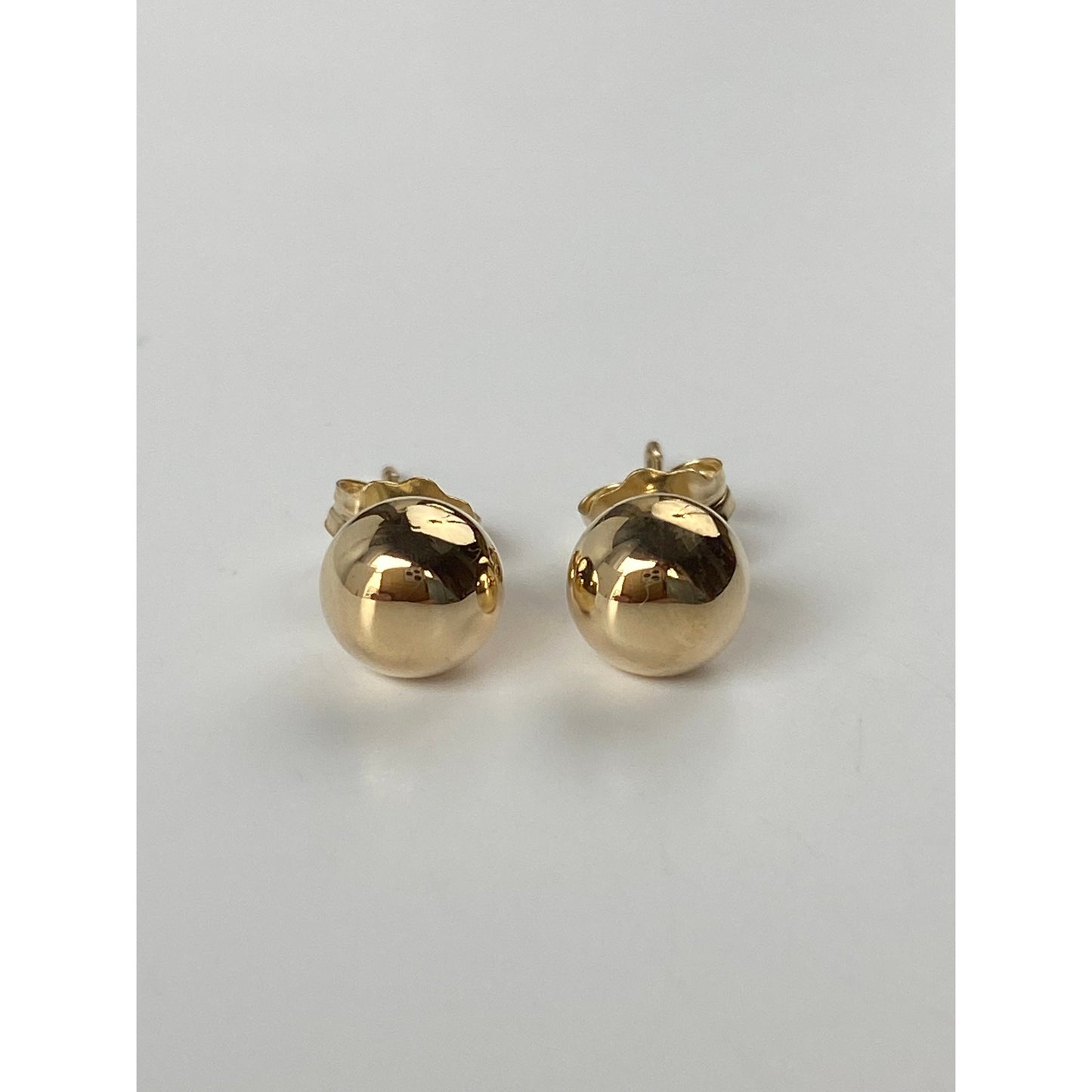 Vintage 14k Yellow Gold Ball Stud Earrings