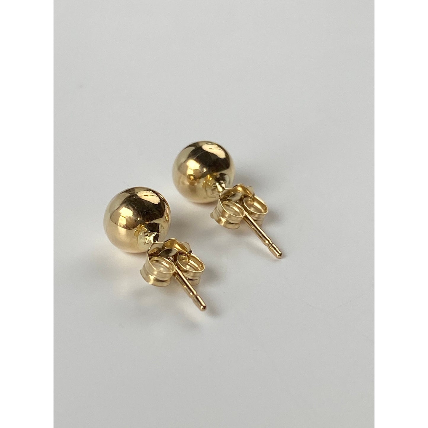 Vintage 14k Yellow Gold Ball Stud Earrings