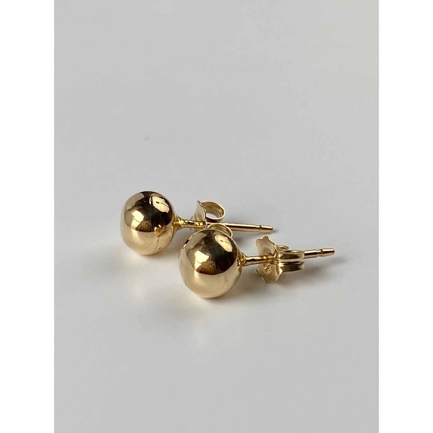 Vintage 14k Yellow Gold Ball Stud Earrings