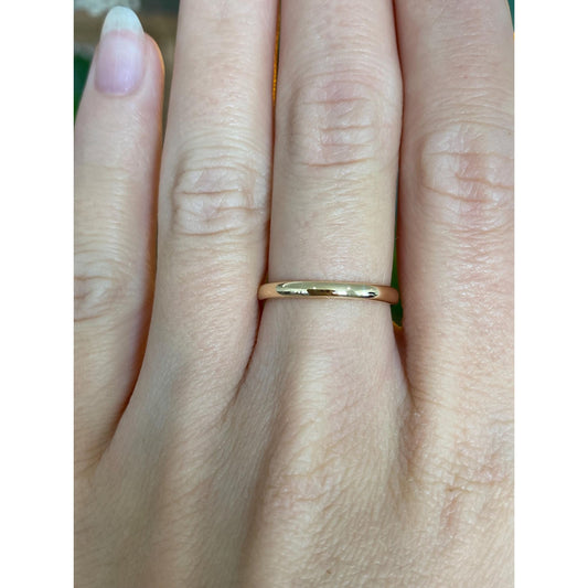 Vintage Solid 14k Yellow Gold Slim Ring Band - Size 6.25