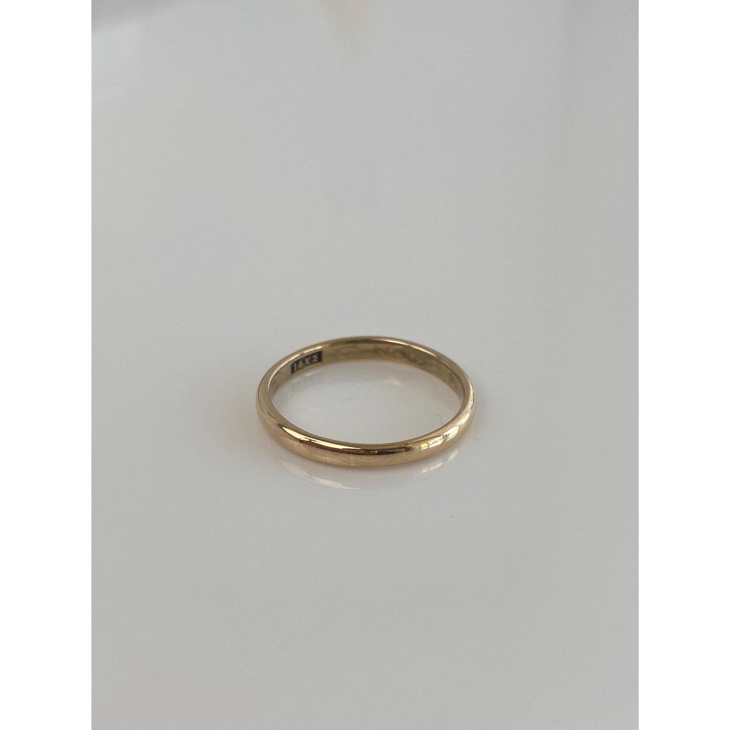 Vintage Solid 14k Yellow Gold Slim Ring Band - Size 6.25