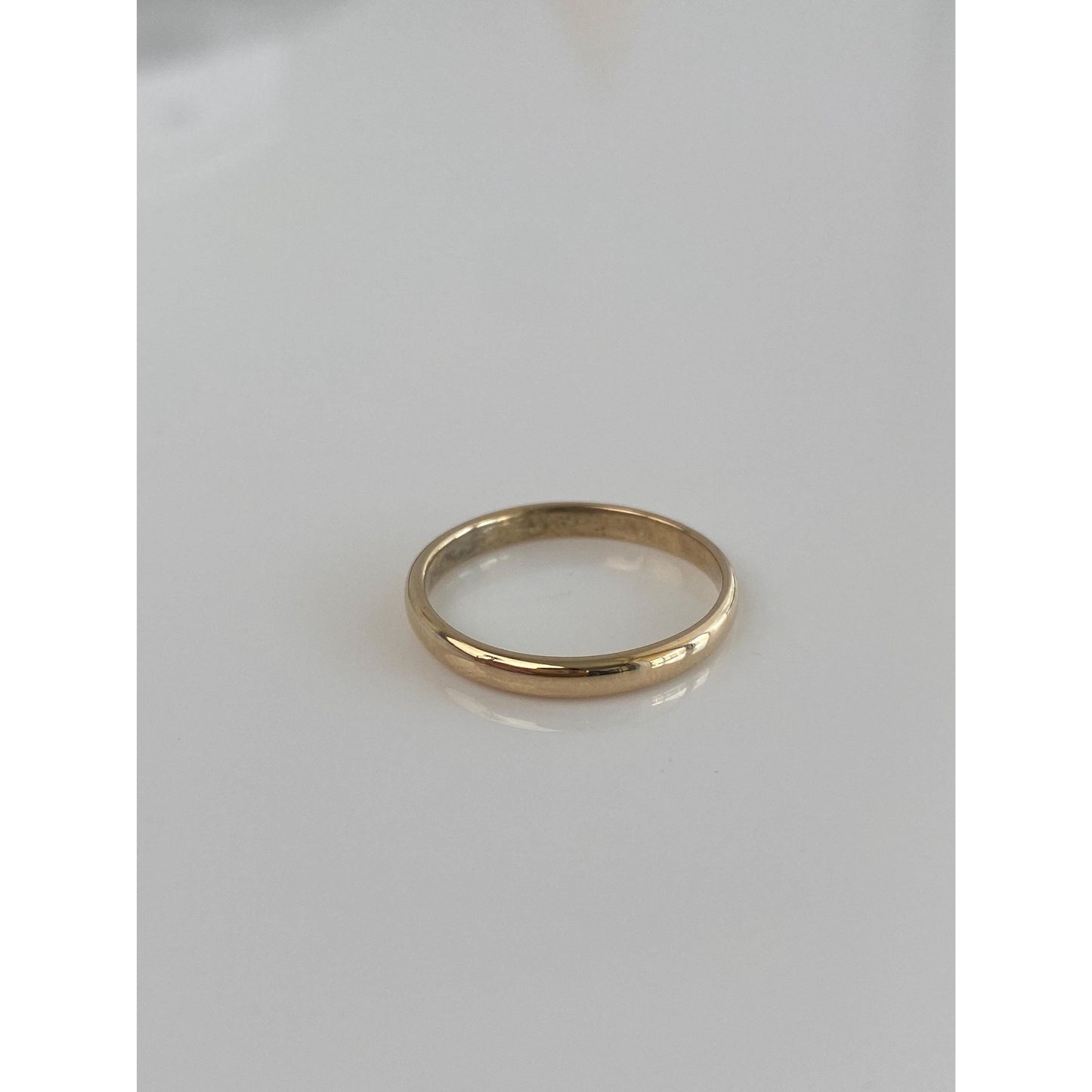 Vintage Solid 14k Yellow Gold Slim Ring Band - Size 6.25