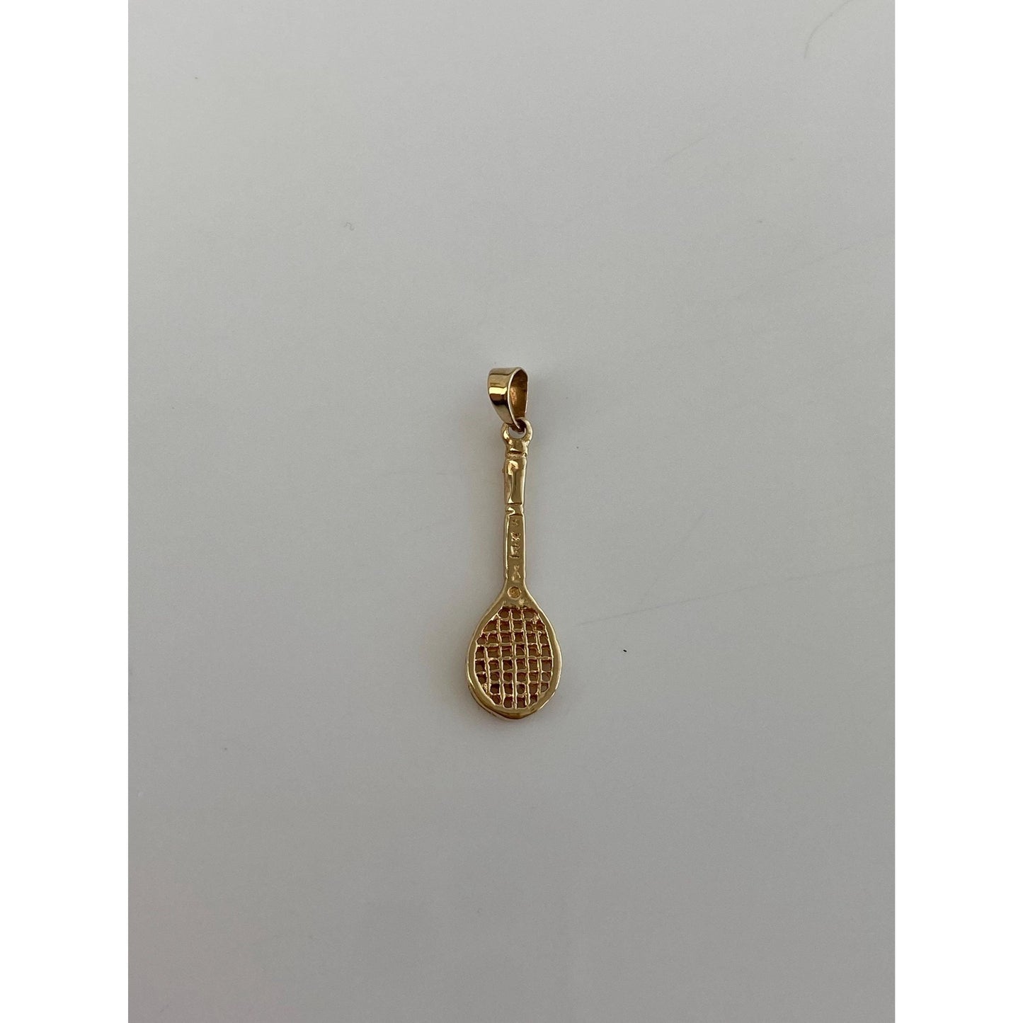 Vintage 14k Yellow Gold Tennis Racket Charm