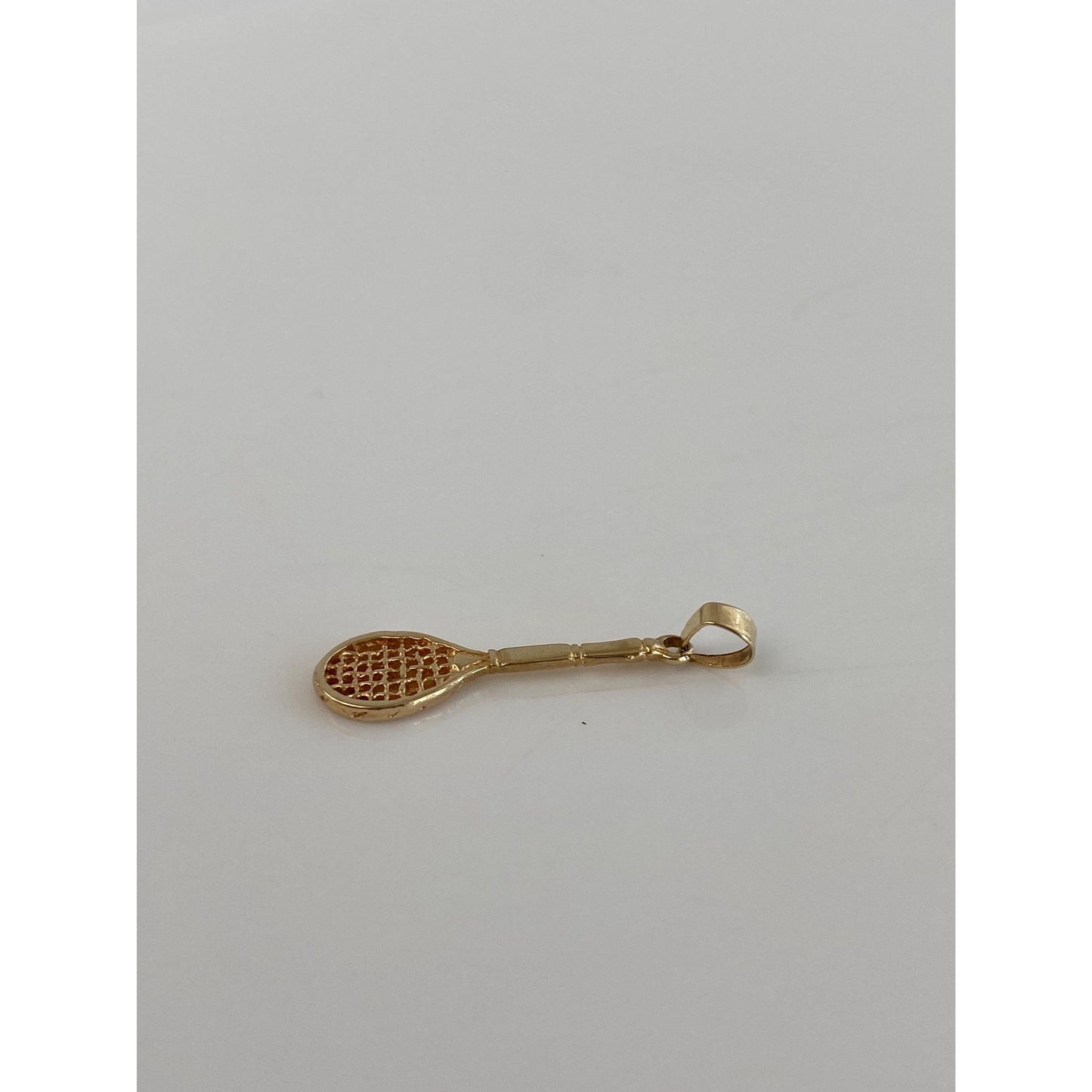 Vintage 14k Yellow Gold Tennis Racket Charm