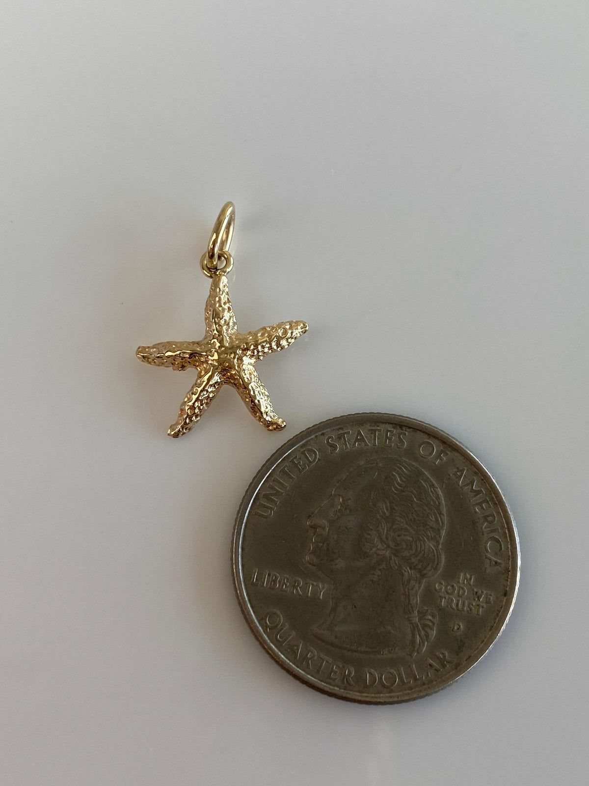Vintage Solid 14k Yellow Gold Starfish Charm