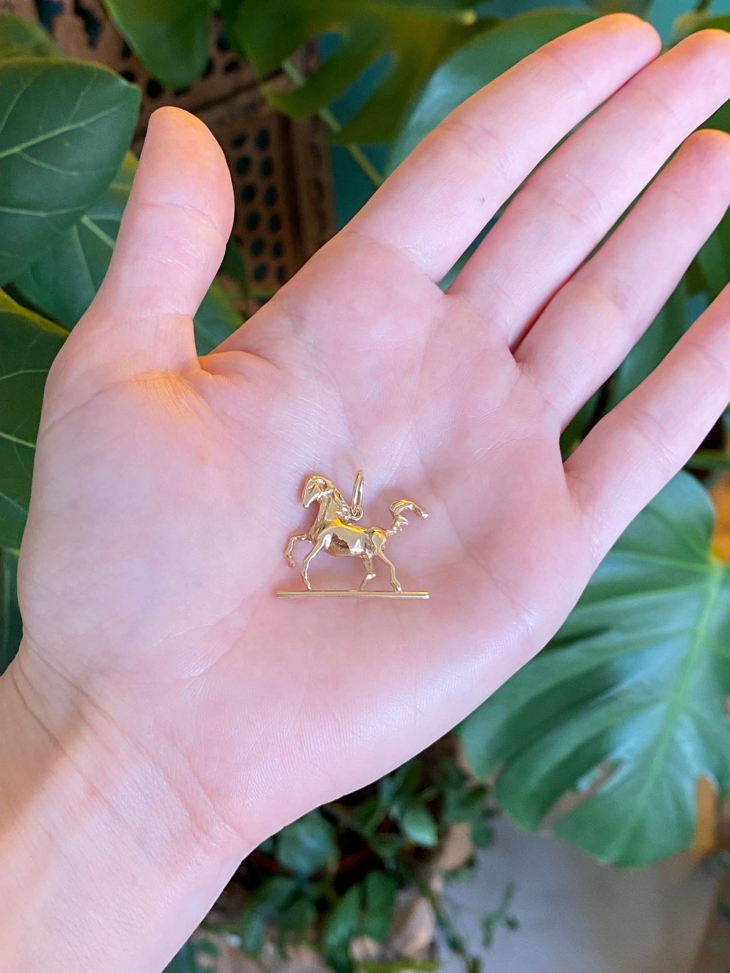 Vintage 14k Yellow Gold Horse Charm