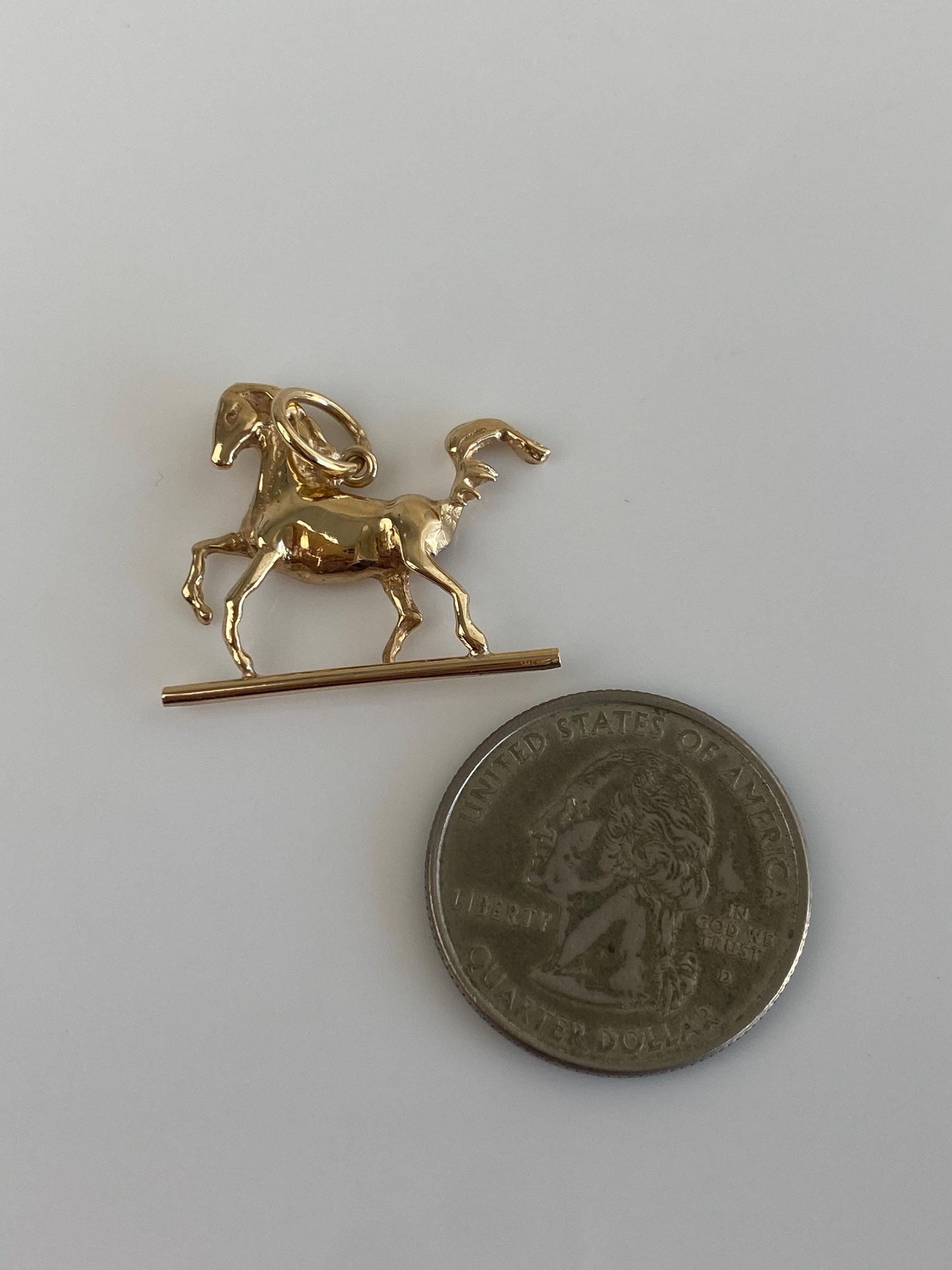 Vintage 14k Yellow Gold Horse Charm