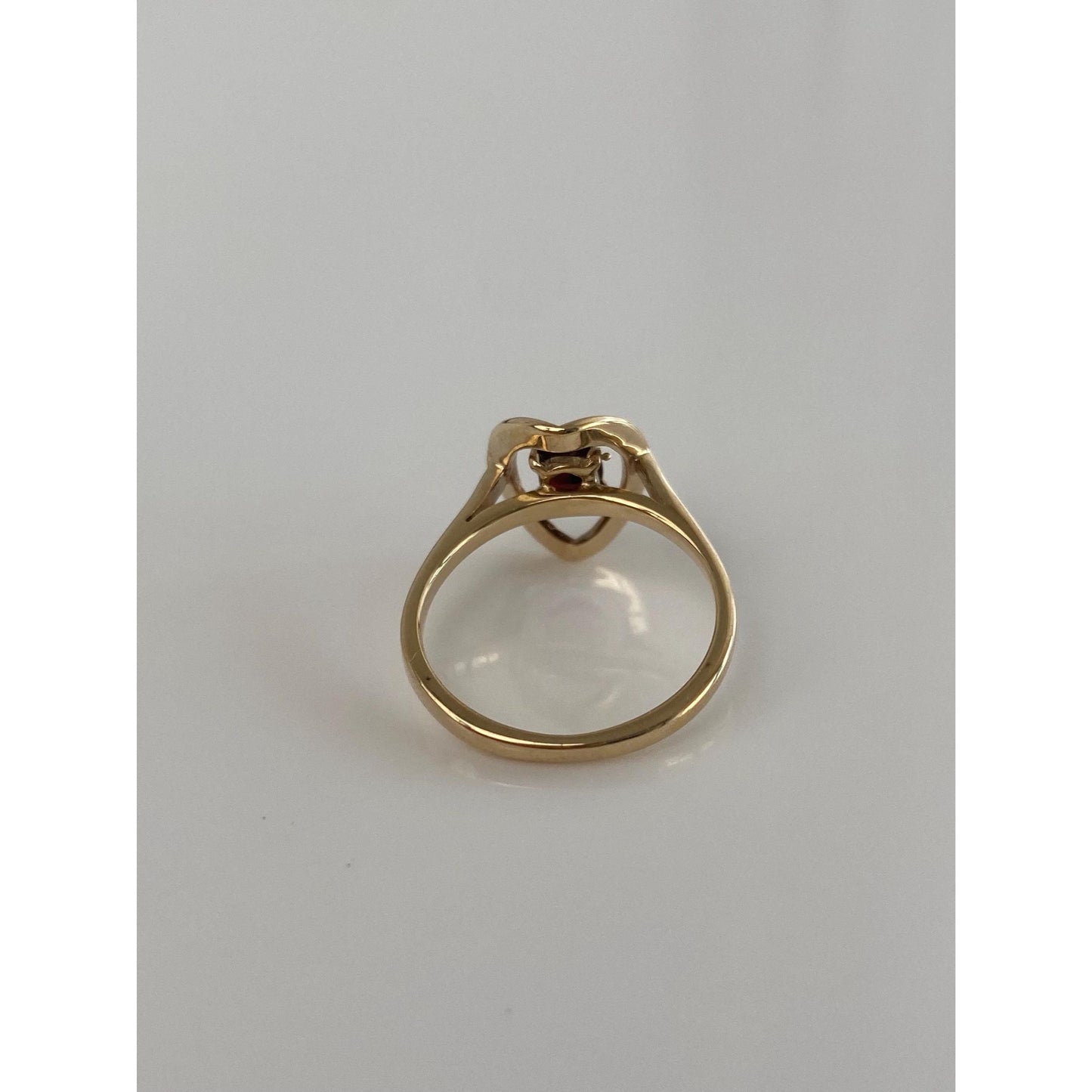 Vintage Solid 10k Yellow Gold Garnet Ring - Size 5.5