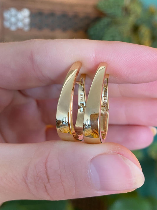 Vintage 18k Yellow Gold Drop Earrings