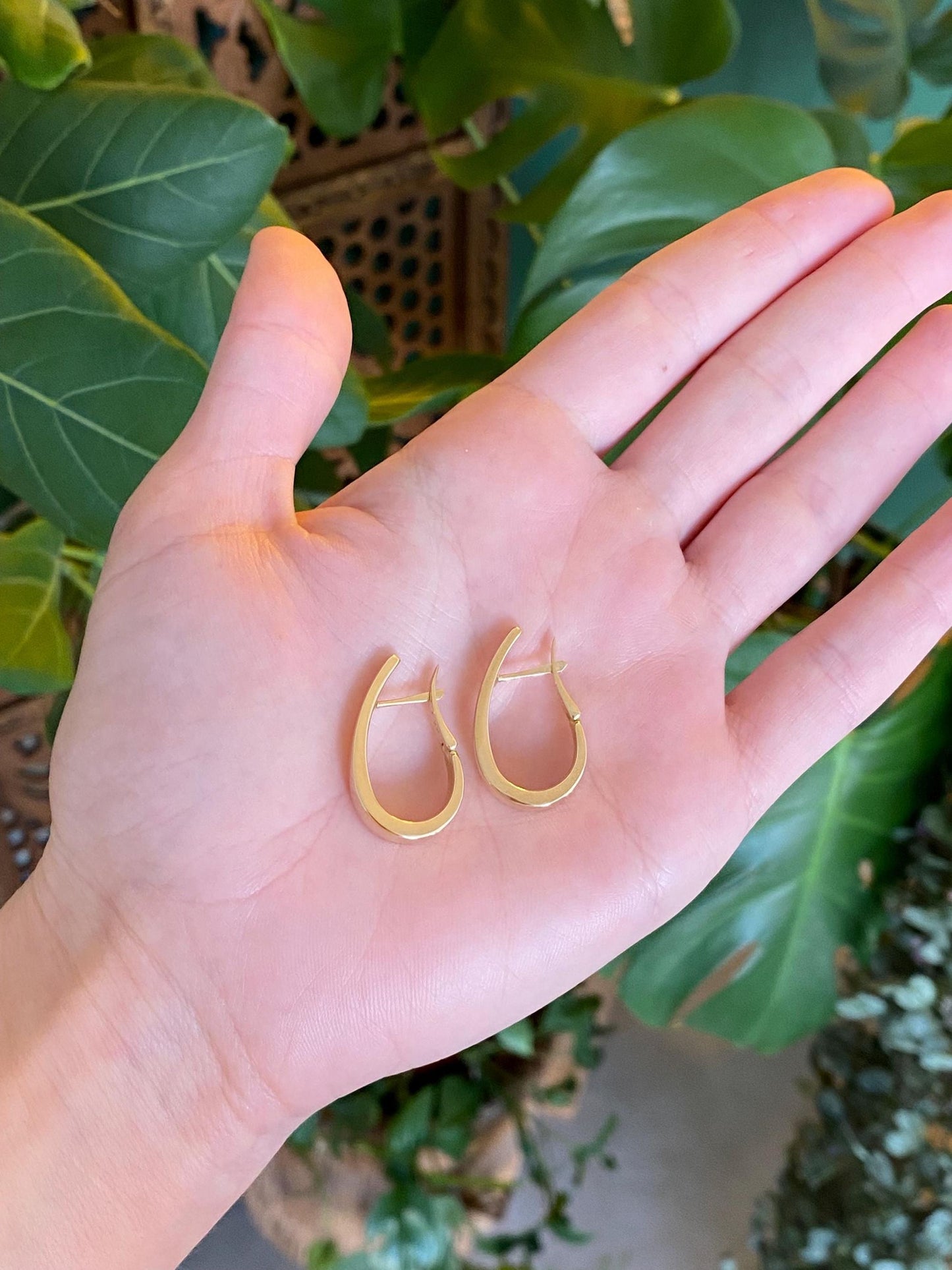 Vintage 18k Yellow Gold Drop Earrings