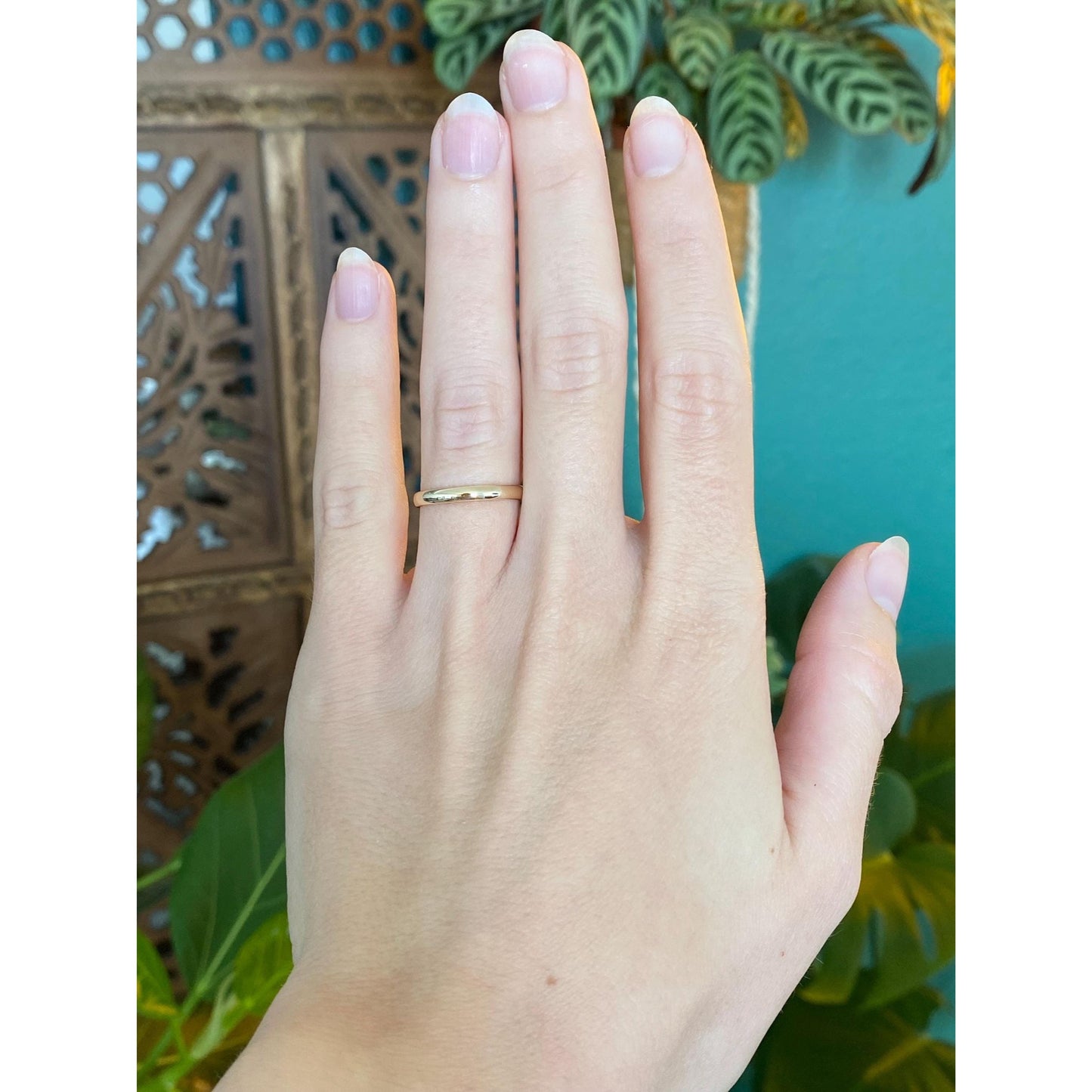 Vintage Solid 14k Yellow Gold Slim Ring Band - Size 5.75