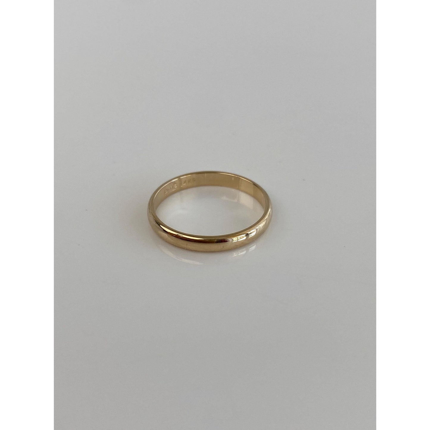 Vintage Solid 14k Yellow Gold Slim Ring Band - Size 5.75