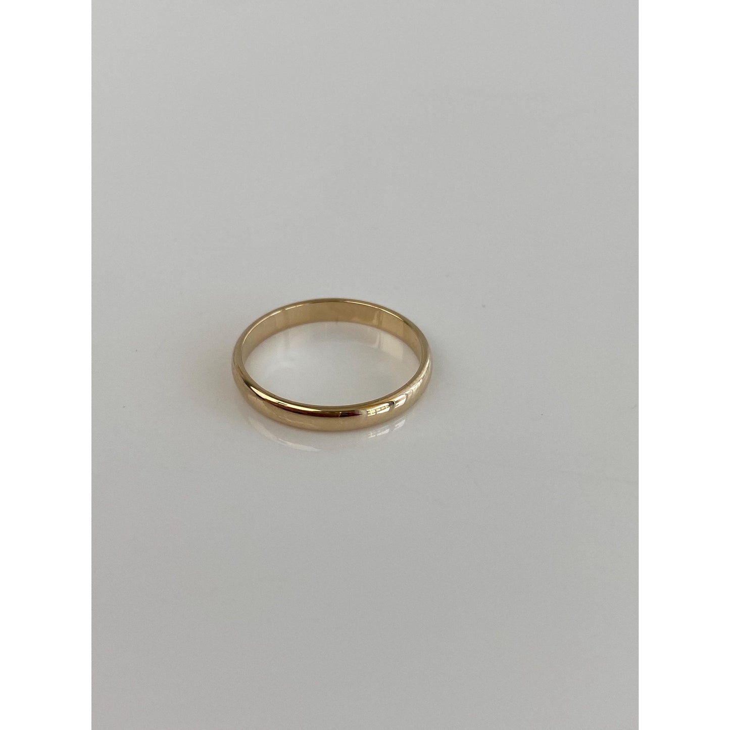 Vintage Solid 14k Yellow Gold Slim Ring Band - Size 5.75