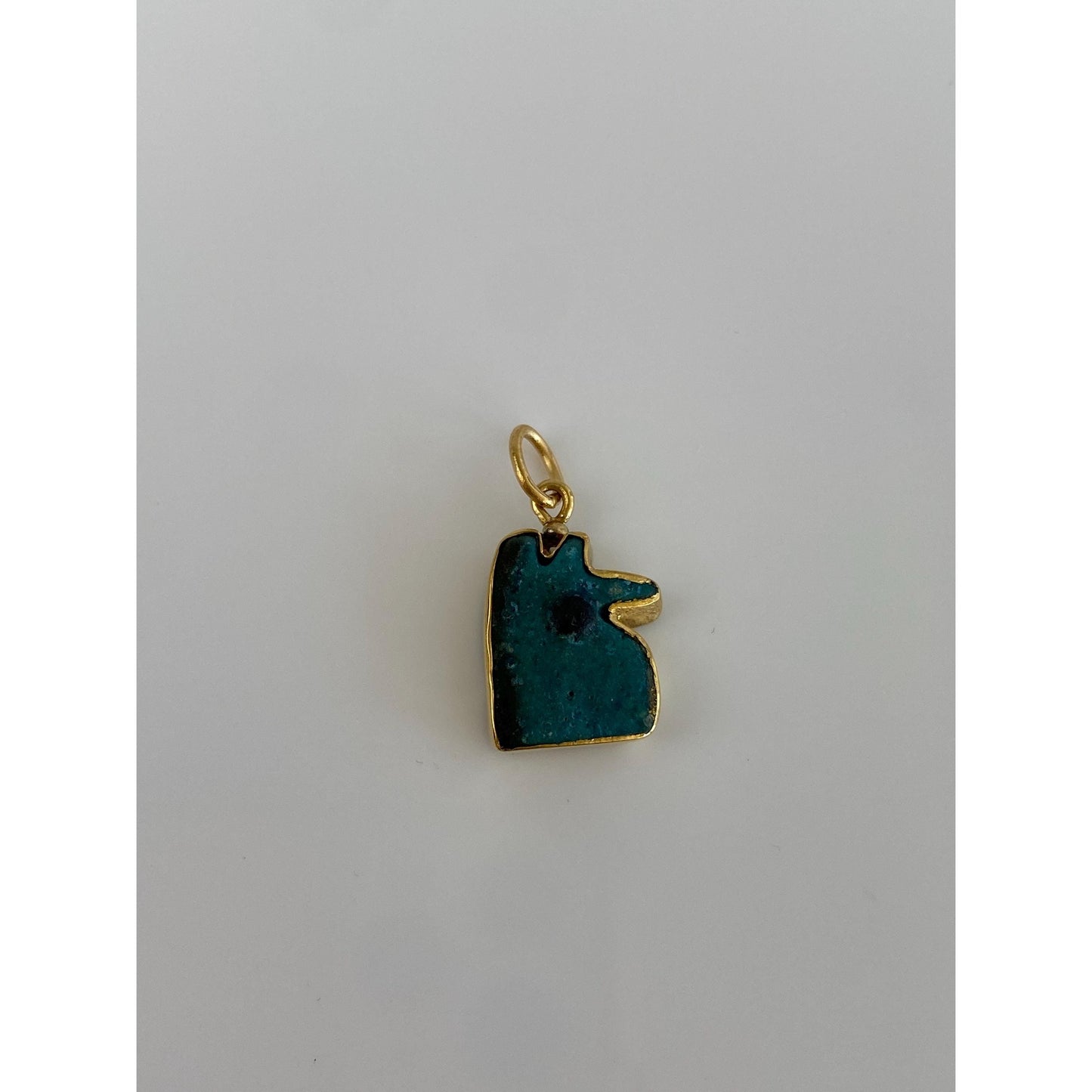 Vintage Solid 18k Yellow Gold Clay Charm