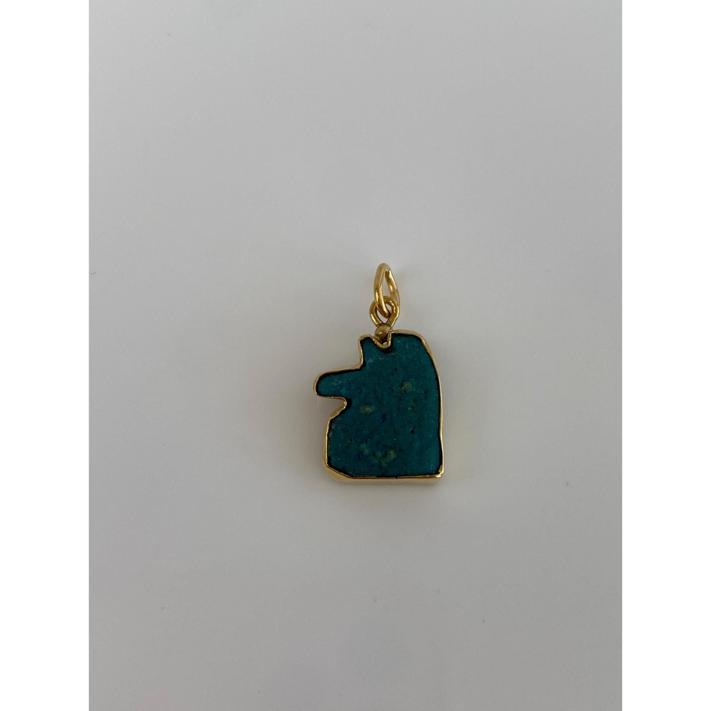 Vintage Solid 18k Yellow Gold Clay Charm