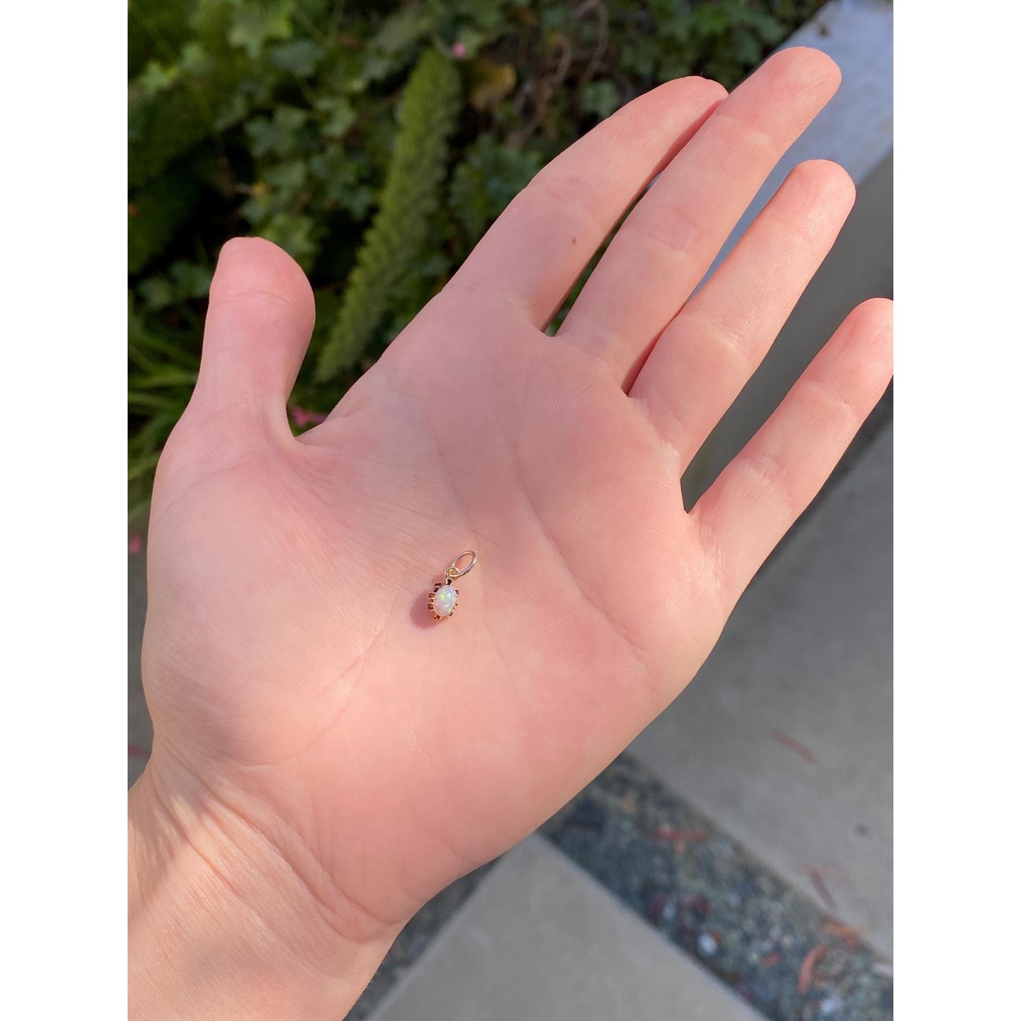 Vintage Solid 14k Yellow Gold Opal Stick Pin Conversion Charm