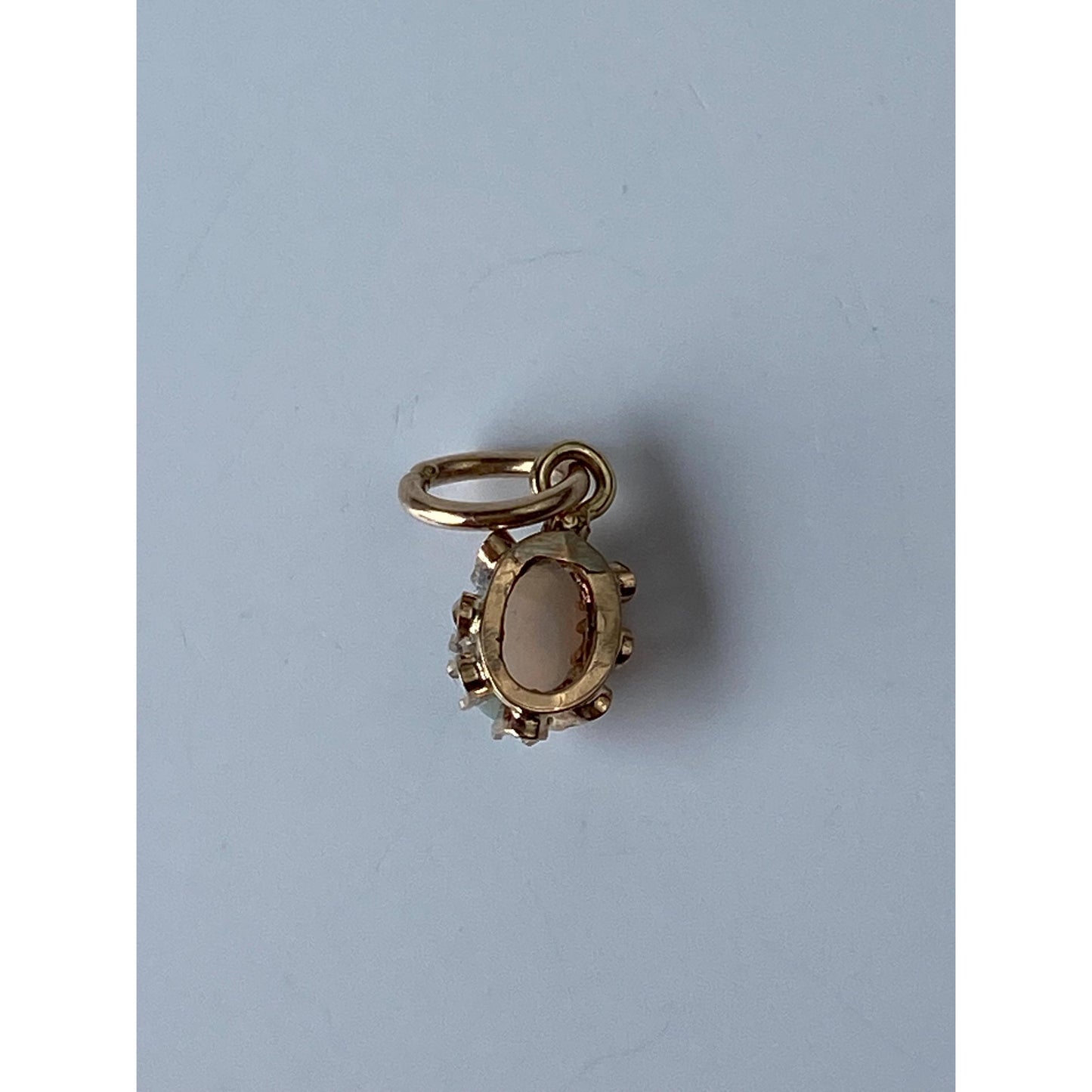 Vintage Solid 14k Yellow Gold Opal Stick Pin Conversion Charm