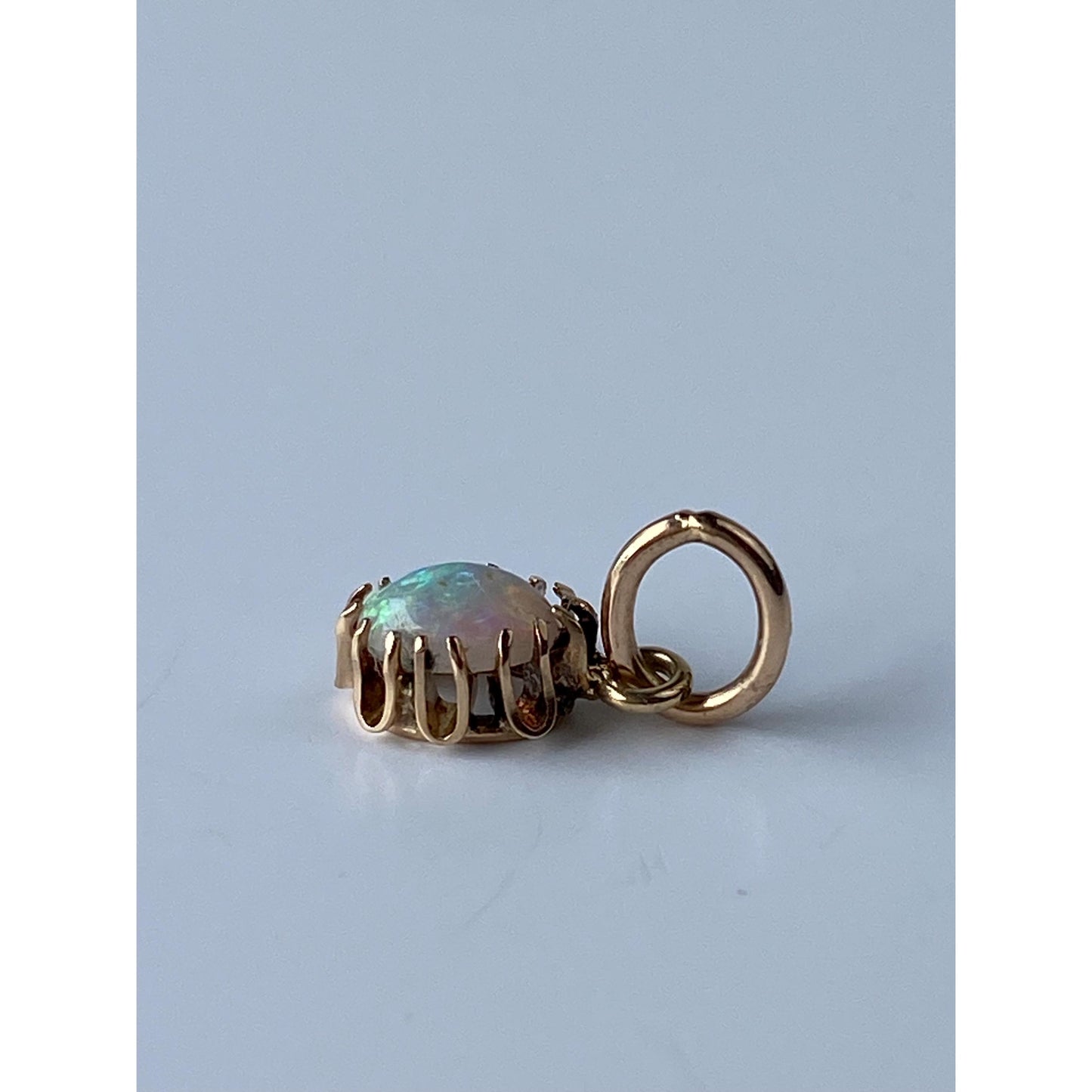 Vintage Solid 14k Yellow Gold Opal Stick Pin Conversion Charm