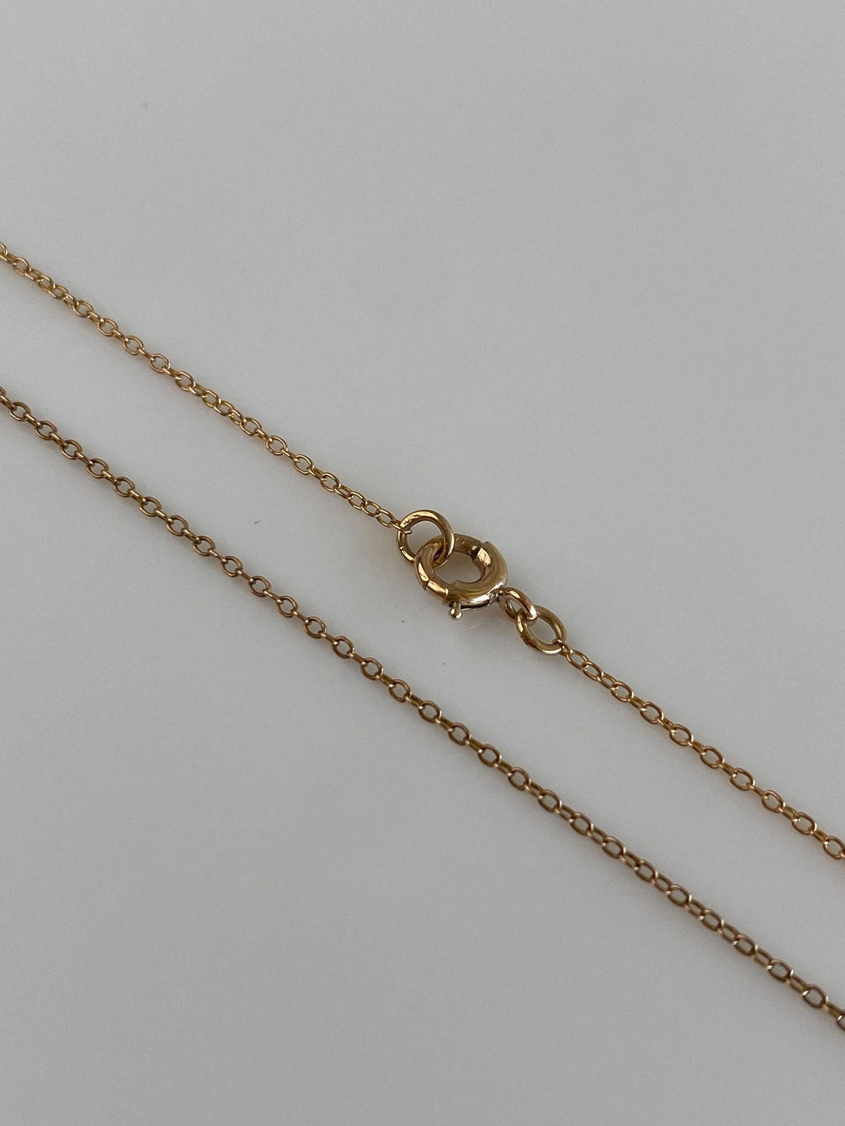 Vintage Solid 10k Yellow Gold Dainty Rolo Chain Necklace - 16 inches
