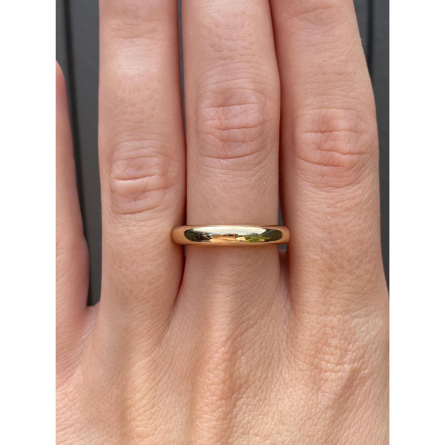 Vintage Solid 14k Yellow Gold Chunky Stacker Ring - Size 7