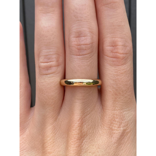 Vintage Solid 14k Yellow Gold Chunky Stacker Ring - Size 7