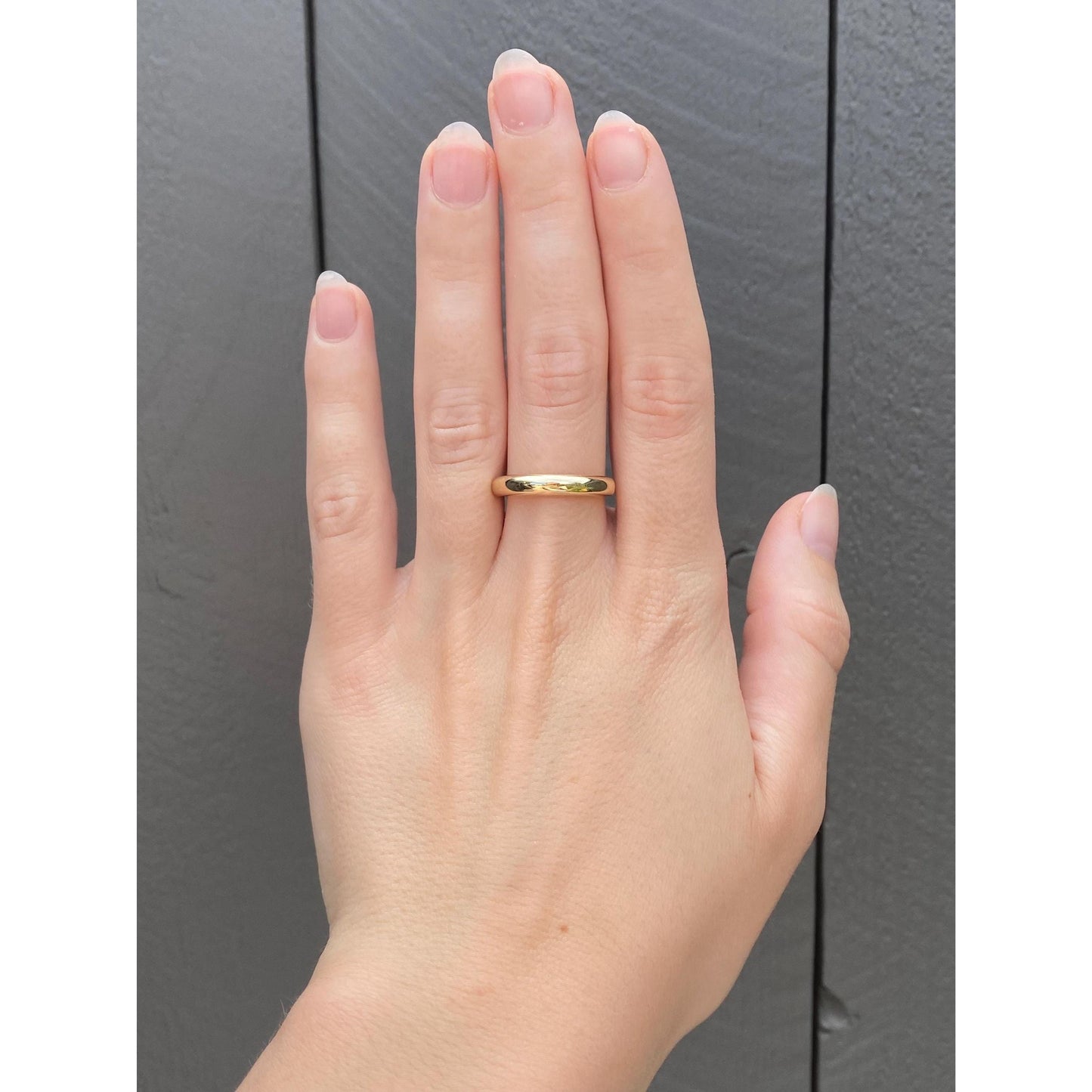 Vintage Solid 14k Yellow Gold Chunky Stacker Ring - Size 7