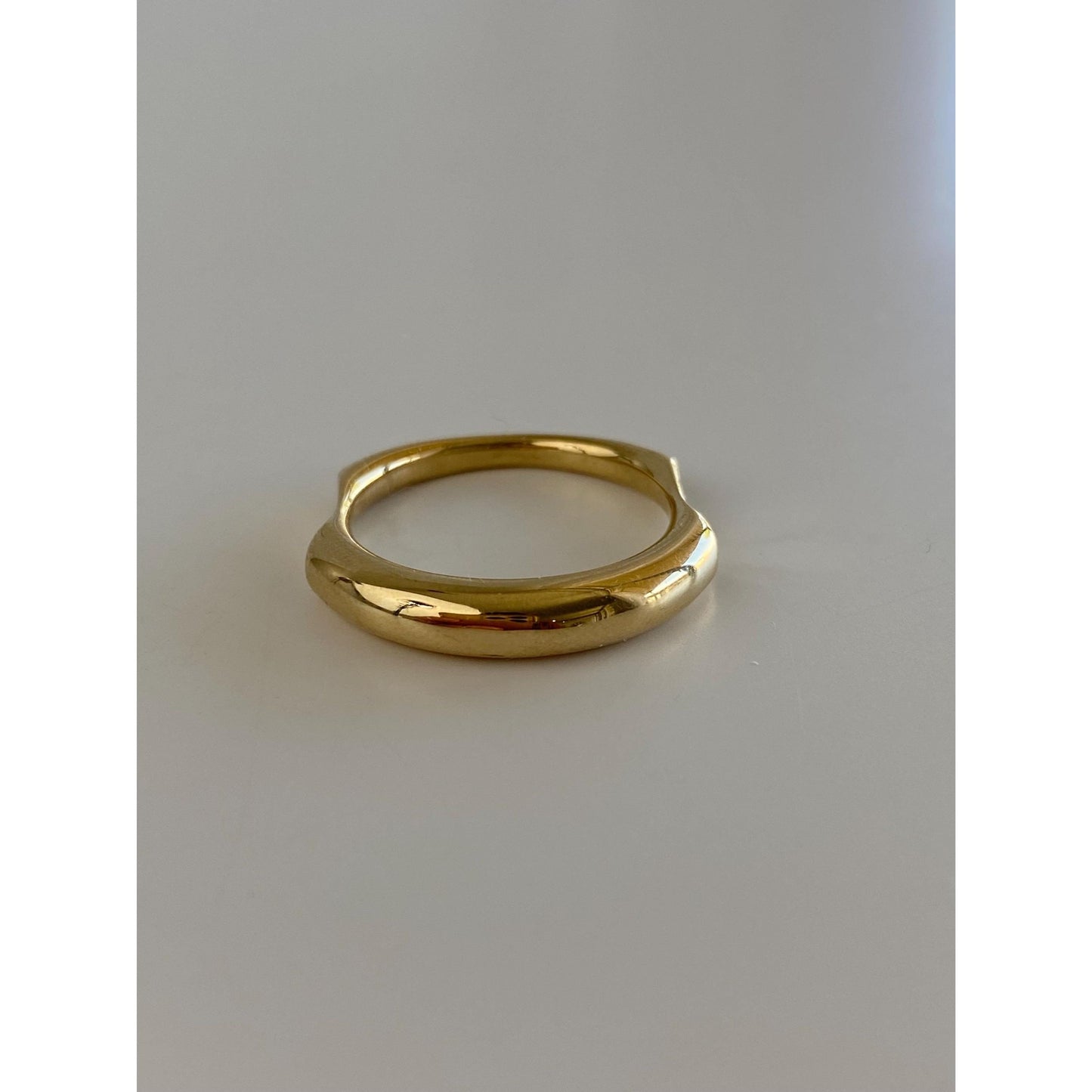 Vintage Solid 14k Yellow Gold Chunky Stacker Ring - Size 7